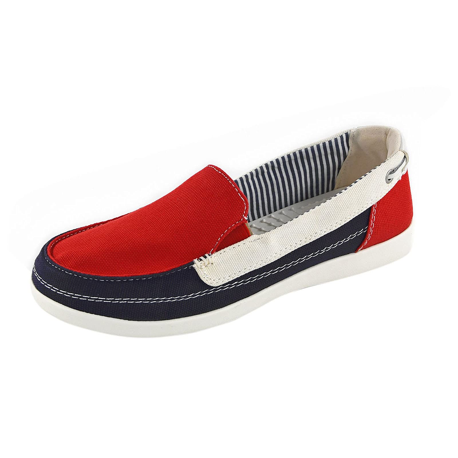 Women's Canvas Loafers - Comfortable Vulcanized Sneakers for Business Casual & Office Wear | Lightweight Flat Shoes for Autumn & Everyday Use