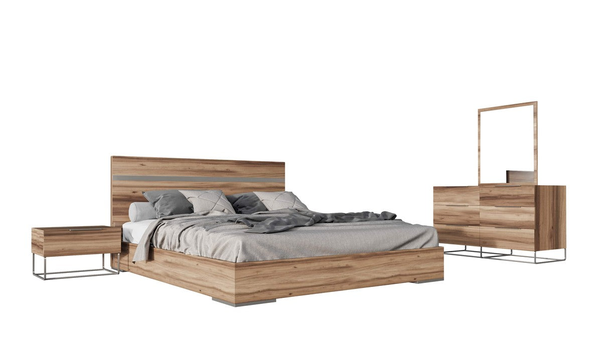 Modern Light Oak Bedroom Set - Italian Design by Nova Domus Matthias - Perfect for Master Bedrooms, Guest Rooms & Cozy Home Decor