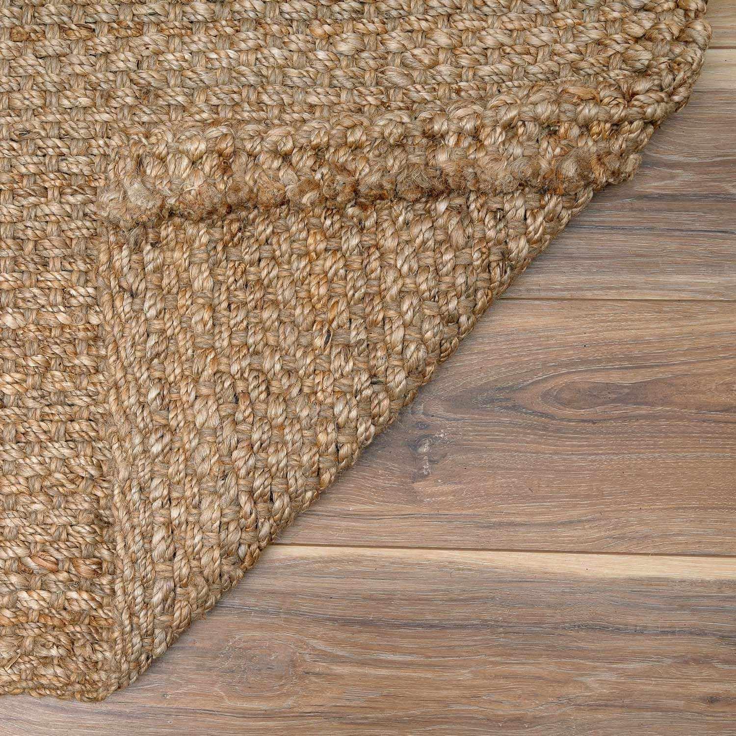 Hauteloom Herndon Handwoven Seagrass Jute Rug - Natural Fiber Area Rug for Living Room, Bedroom - Eco-Friendly Farmhouse Style Carpet - Rattan Wicker Look - Brown 9' x 13' - Perfect for Boho, Coastal & Neutral Decor