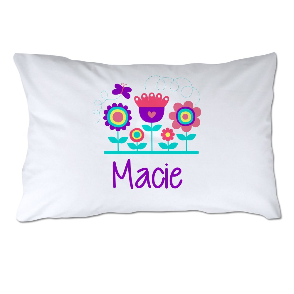 Personalized Purple Flowers Pillowcase - Soft & Breathable Cotton Pillow Cover for Bedroom Decor, Home Gift Idea - Perfect for Valentine's Day, Anniversary & Housewarming Presents