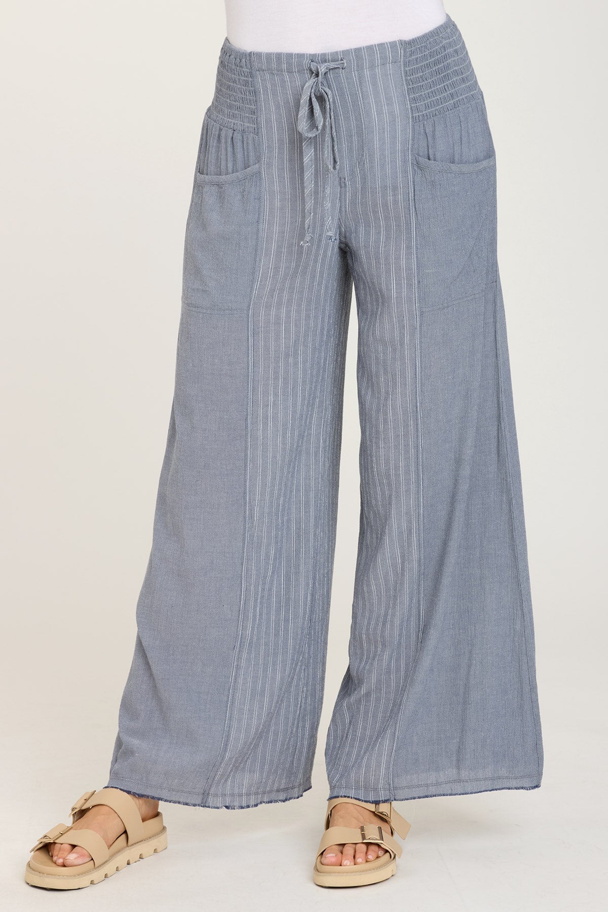 Quita Wide Leg Indigo Jeans for Women - High Waisted Stretch Denim Pants - Casual & Comfortable Fit for Everyday Wear, Work, or Weekend Outings