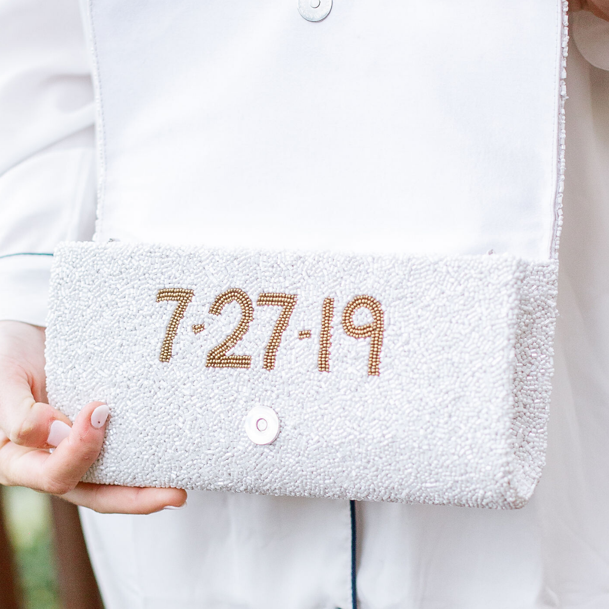 Custom Logo Beaded Clutch Bag for Women - Elegant Evening Party Wedding Prom Handbag - Perfect for Special Occasions & Formal Events