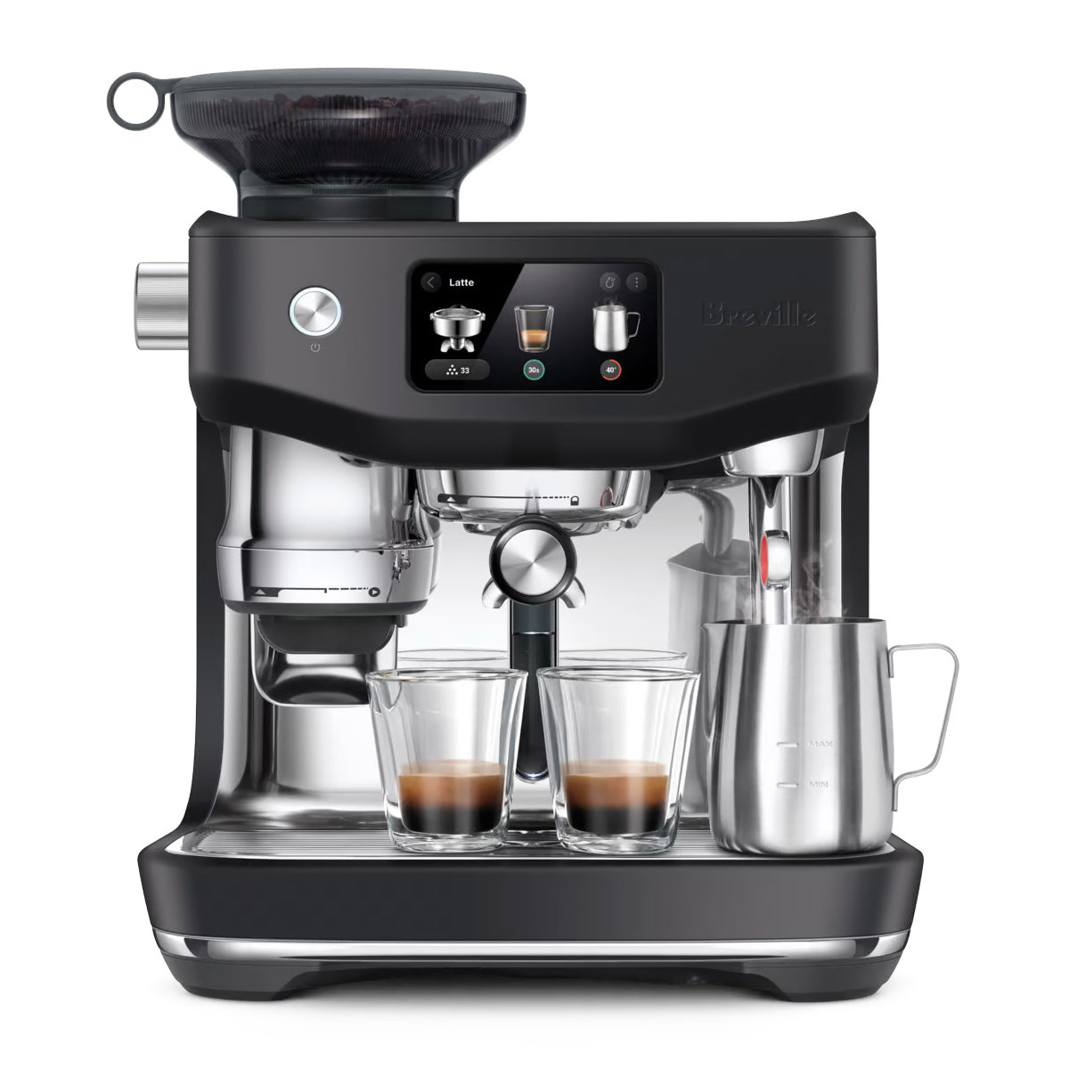 Breville Oracle Jet Espresso Machine - Automatic Milk Frother, Black Truffle (BES985BTR) | Professional Home Barista Coffee Maker for Latte & Cappuccino | Perfect for Kitchens & Coffee Shops