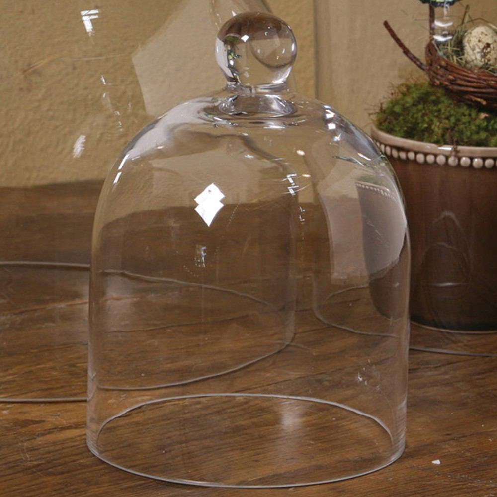 Glass Dome Cloche - 3 Pack Clear Glass Display Cover for Cakes, Desserts, Plants, and Home Decor - Perfect for Wedding, Party, and Tabletop Decorations