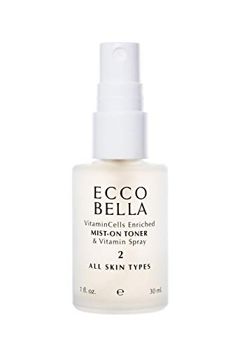 Ecco Bella Natural Toner Mist-On Facial Toner for Hydration & Refreshment - Travel Size (1.7 oz) - Perfect for On-The-Go Skincare & Airplane Travel