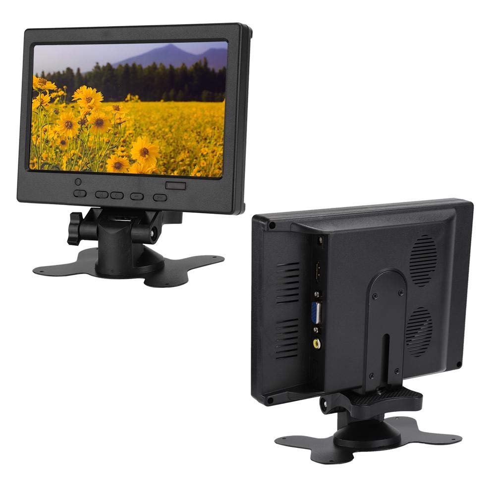 7-inch 16:9 1080P Gaming Monitor with 8ms Response Time, 150°/130° Viewing Angle, HDMI/VGA/AV Inputs & Remote Control - Ideal for Home & Commercial Gaming Setups, Digital Signage & Multi-Screen Workstations (US Stock)