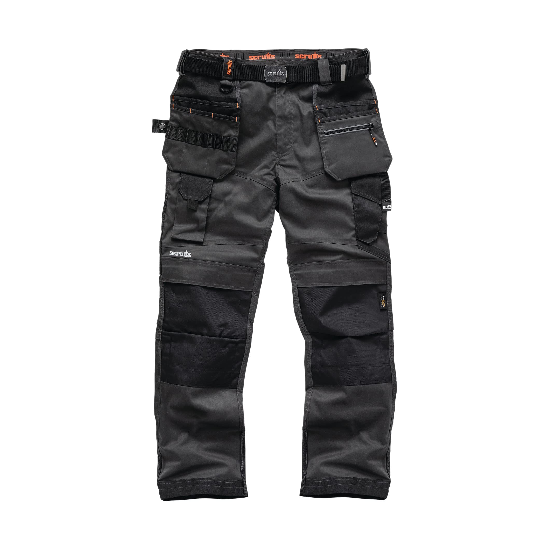 Scruffs Men's Pro Flex Holster Workwear Trousers - Durable & Comfortable Work Pants for Construction, Landscaping & DIY | Heavy Duty Utility Pants with Tool Pockets