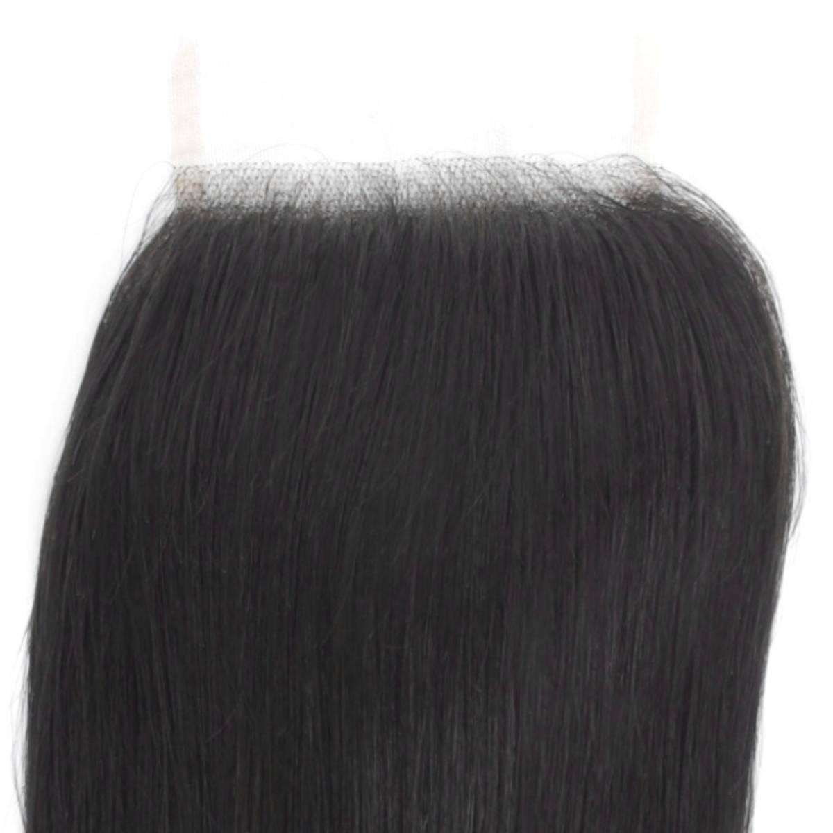 Brazilian Silky Straight 4x4 Transparent Lace Human Hair Closure - Natural Looking Hair Extension for Women | Perfect for Daily Wear, Styling & Special Occasions