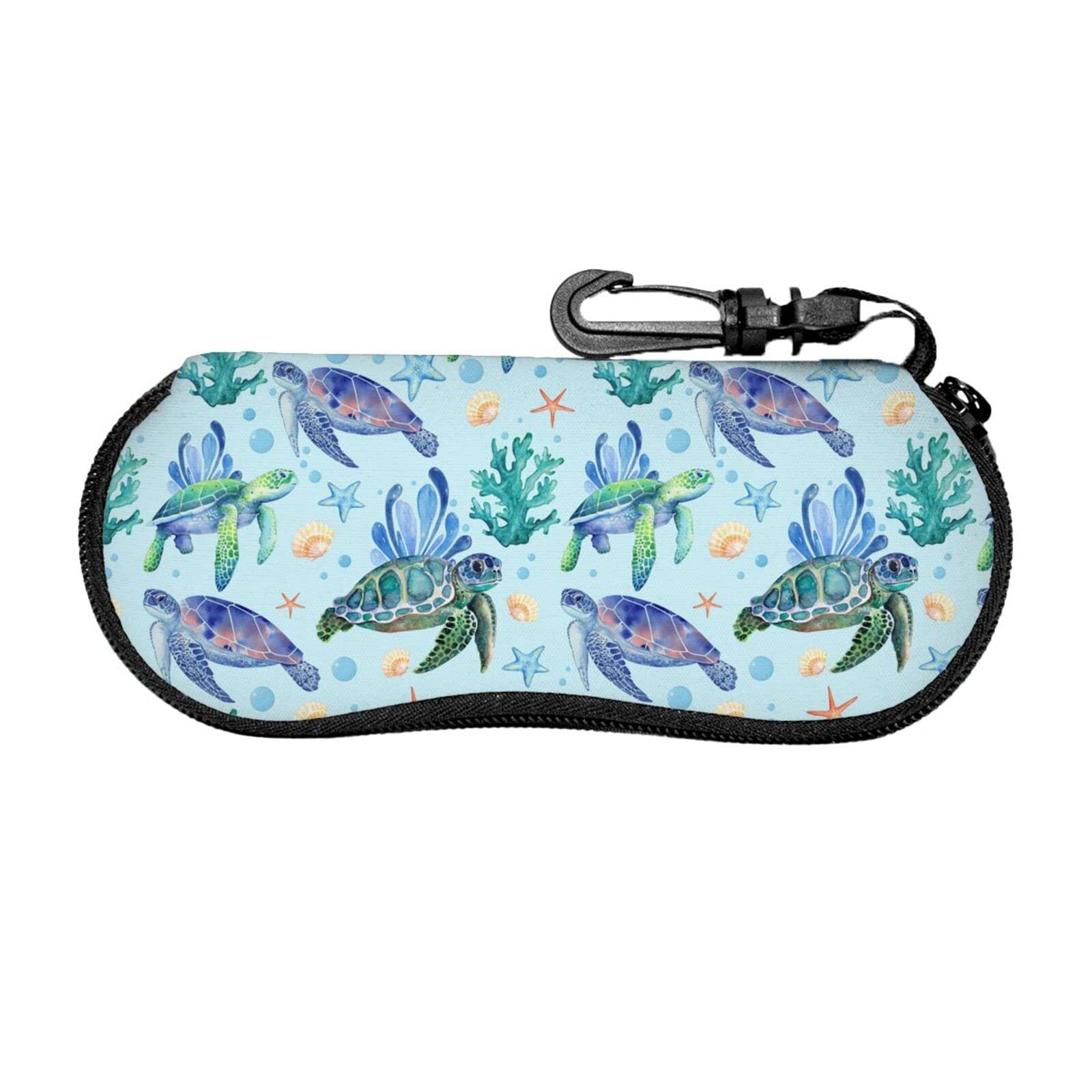Portable Eyeglass Case - Soft Neoprene Zipper Sunglasses Pouch for Travel, Glasses Box Holder - Perfect for Daily Use, Office, and Outdoor Activities