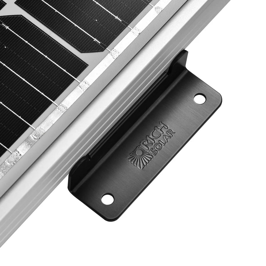 Premium Solar Panel Mounting Z Brackets with Stainless Steel Screws - Set of 4 for RV, Boat & Off-Grid Solar Installations - Heavy Duty Aluminum Solar Racking Hardware