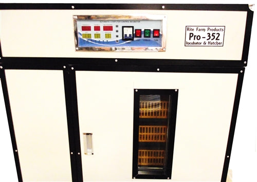 Rite Farm Products Pro 352 Professional Cabinet Egg Incubator & Hatcher - Automatic Temperature Control for Chicken, Duck, Quail Eggs - Perfect for Poultry Farming, Hatching Eggs at Home or School Projects