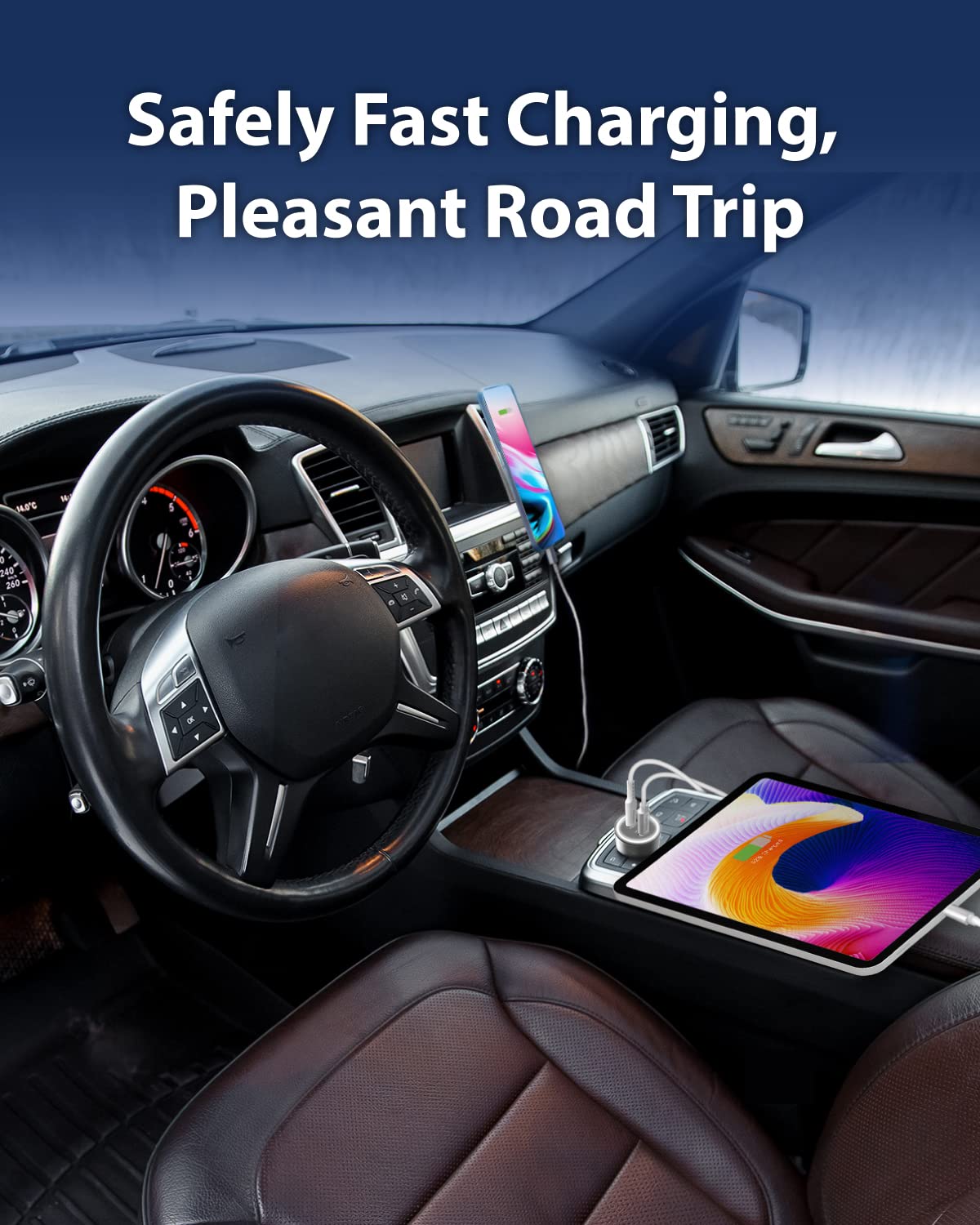 Gigastone 66W USB C Car Charger Fast Charging Adapter with PD3.0 & Dual Port - Super Mini Design for iPhone 15/14/13/12/11/X/SE/8, Galaxy S22/S21/Note, Google Pixel, LG, Motorola - Perfect for Road Trips & Daily Commutes