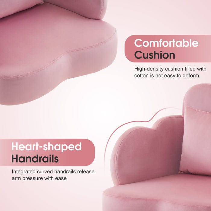 Professional Cotton Candy Manicure Chair for Salon & Spa - Ergonomic Nail Salon Stool with Adjustable Height - Perfect for Pedicures, Manicures, and Beauty Treatments