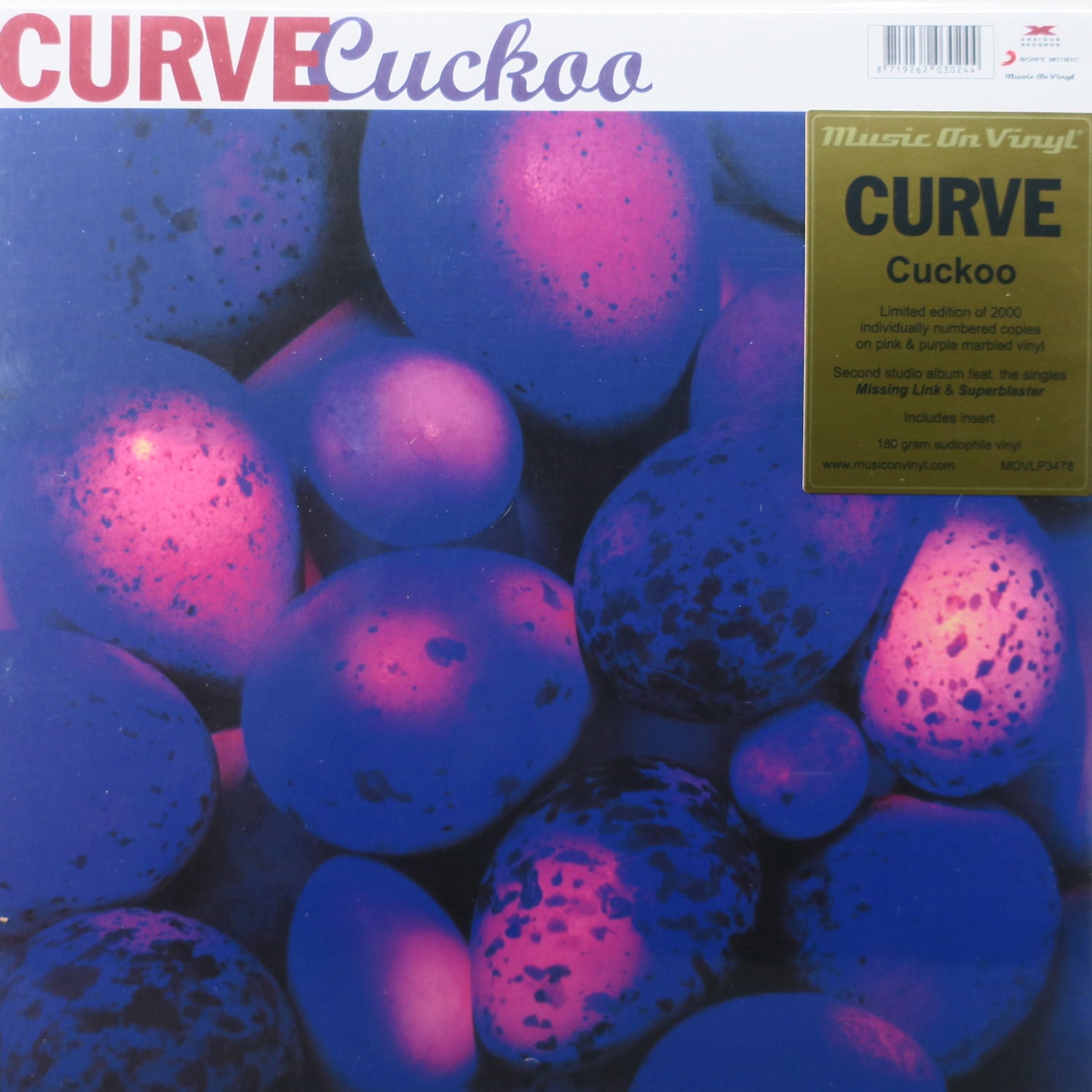 CURVE 'Cuckoo' 180g PURPLE/PINK Vinyl LP (1993 UK Indie/Shoegaze) - Limited Edition Collector's Vinyl Record for Audiophiles & Music Enthusiasts - Perfect for Home Listening, DJ Sets & Vintage Music Collections