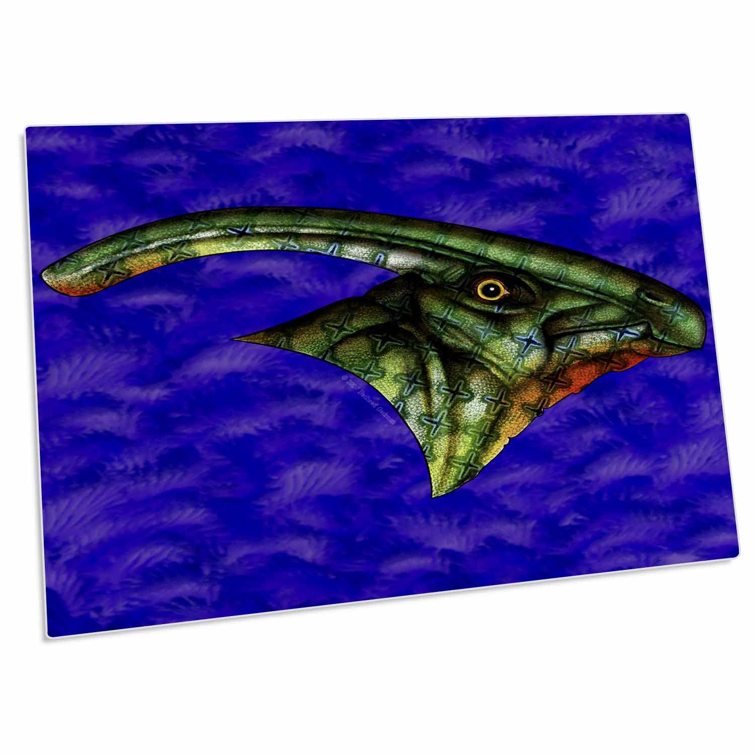 3D Printed Hadrosaur Dinosaur Art Desk Pad Place Mats - Colorful Dinosaur Theme Home & Office Decor (Set of 4) | Perfect for Dining Table, Kitchen Counter, or Workstation Protection