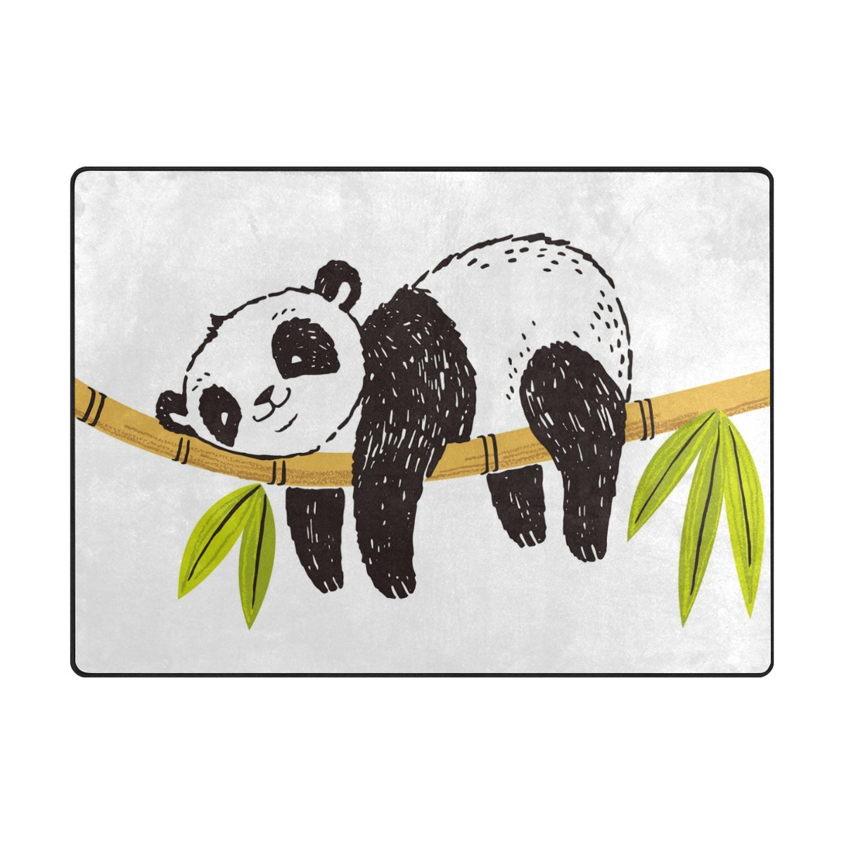 ALAZA Cartoon Panda Area Rug - Soft Plush Bedroom & Living Room Rug 5'3