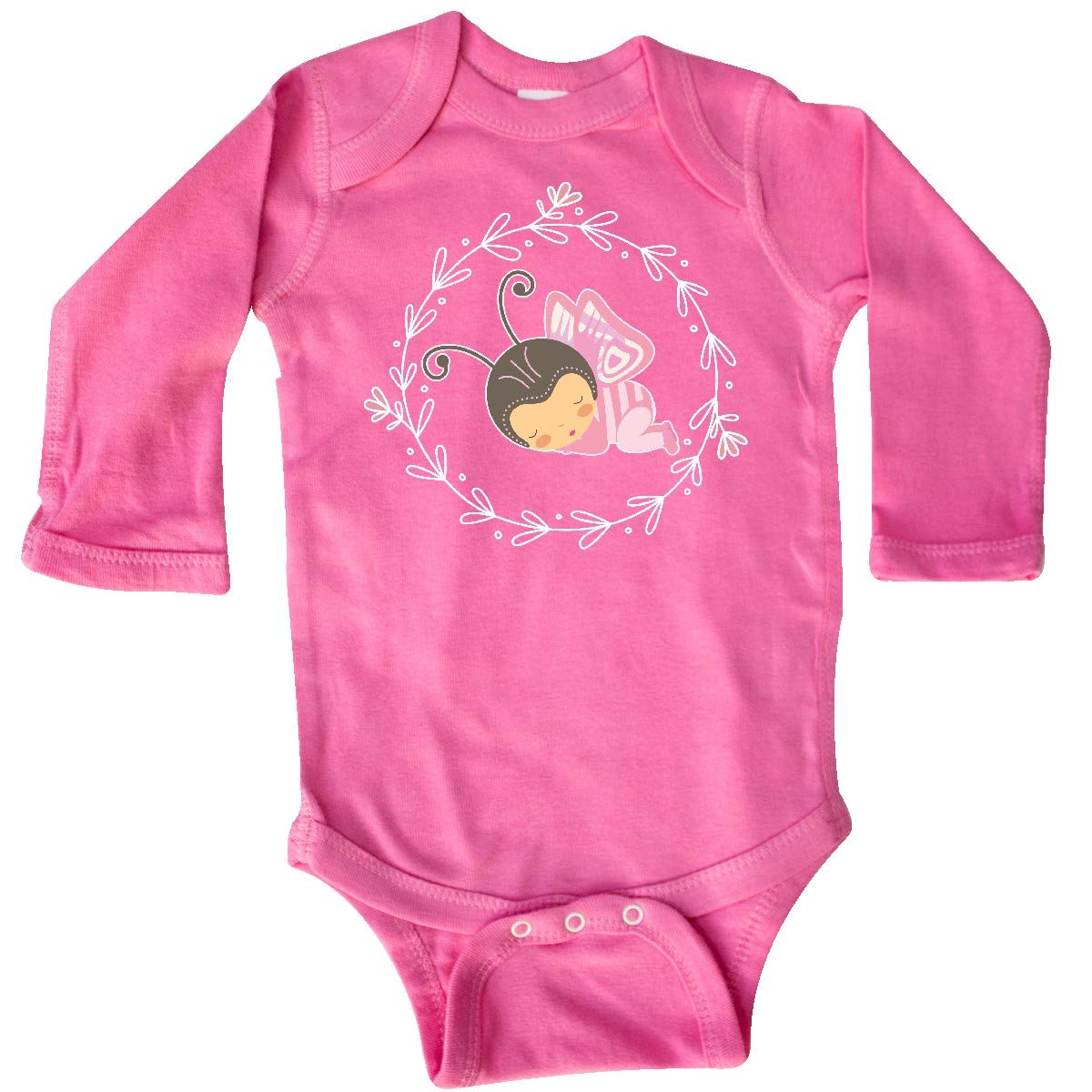 Inktastic Baby Girl Clothes - Adorable Butterfly Print Long Sleeve Creeper Outfit for Newborns & Infants | Perfect for Playdates, Photo Shoots & Everyday Wear