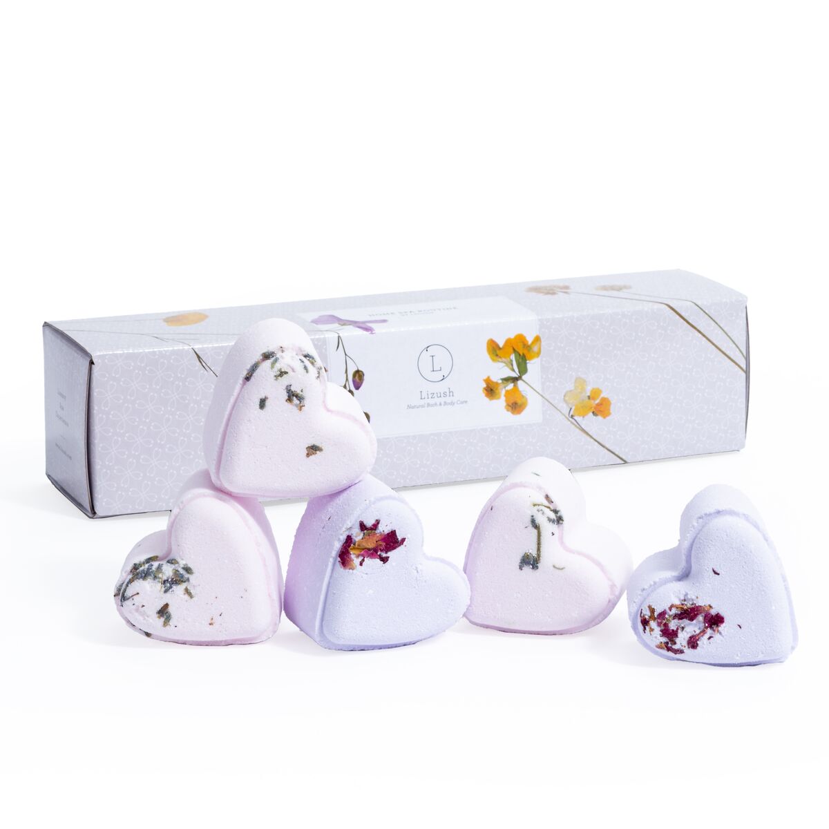 Set of 5 Heart Shaped Shower Steamers with Aromatherapy - Gift Box Included & Personalization Option | Perfect for Relaxation, Spa Day, and Romantic Gifts