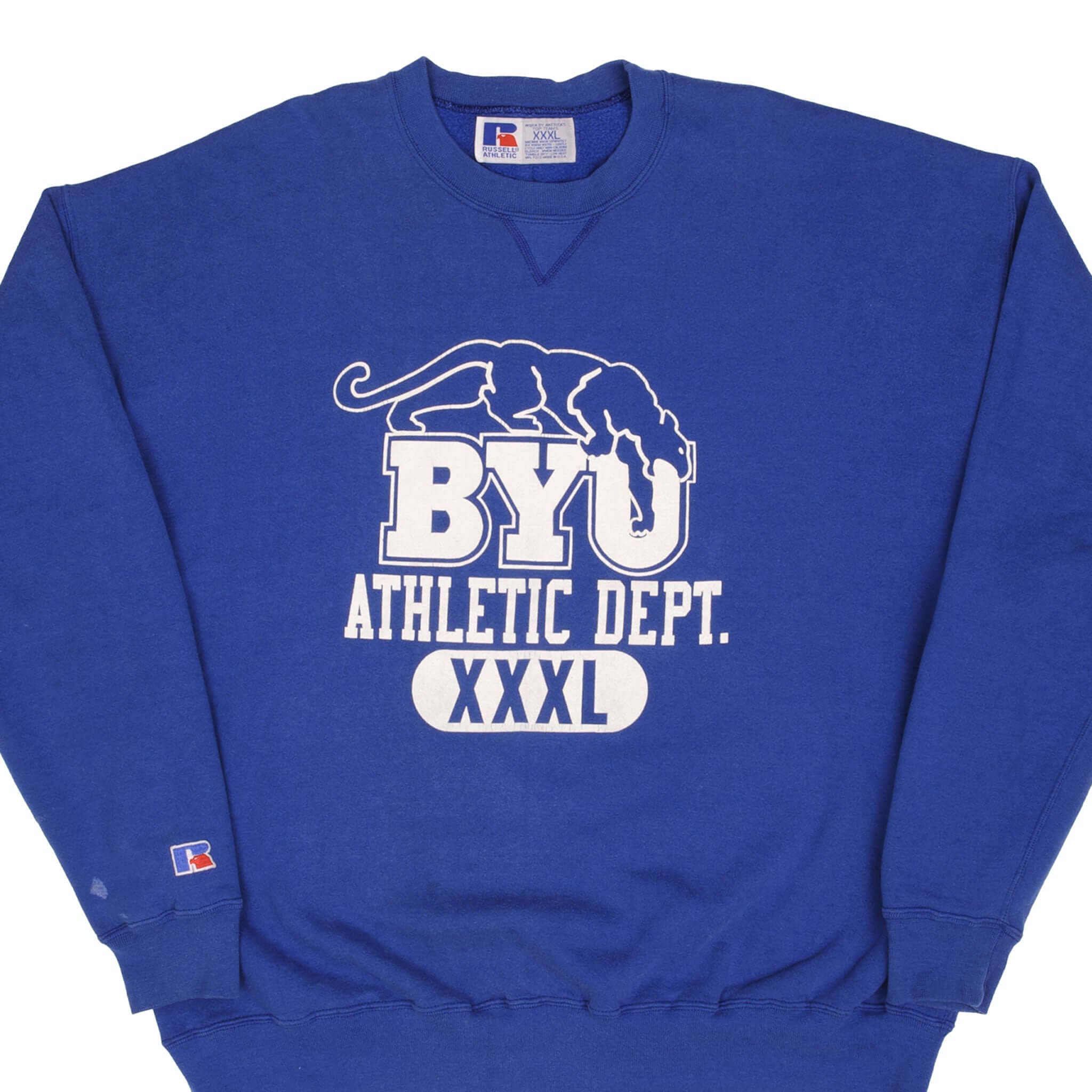 Vintage BYU Brigham Young University Cougars 1990s Sweatshirt 3XL - Made in USA - Retro College Fan Apparel for Game Day & Casual Wear