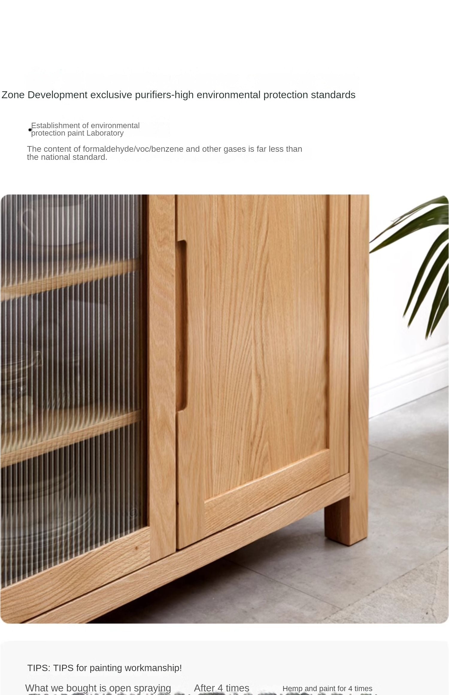 Solid Oak Wood Sideboard Buffet Cabinet - Rustic Farmhouse Dining Room Storage Furniture for Home Decor & Entertaining