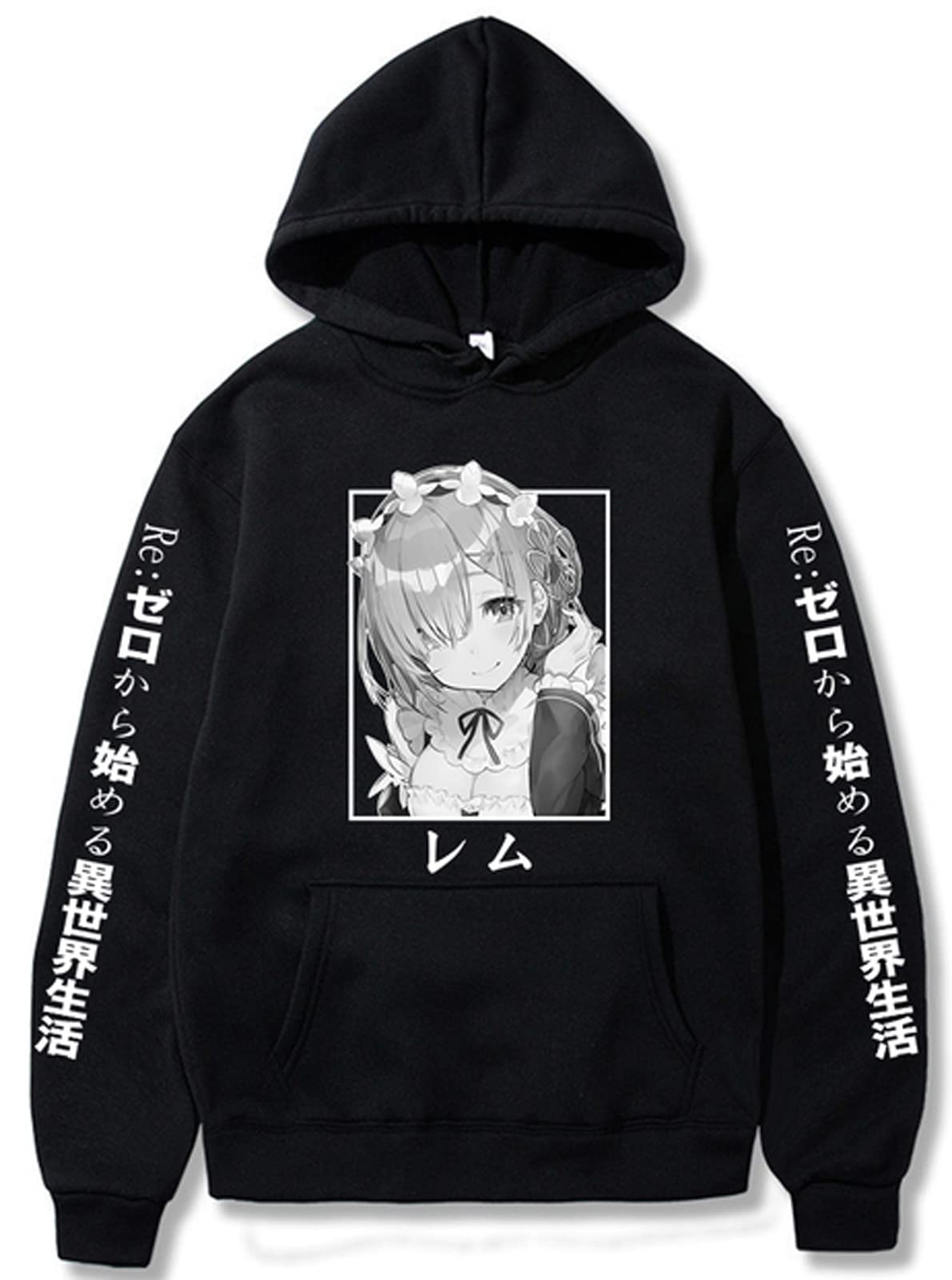 Re:Zero Emilia Cosplay Hoodie - Unisex Anime Pullover Sweater for Halloween & Conventions | Rem Inspired Jacket for Fans & Collectors