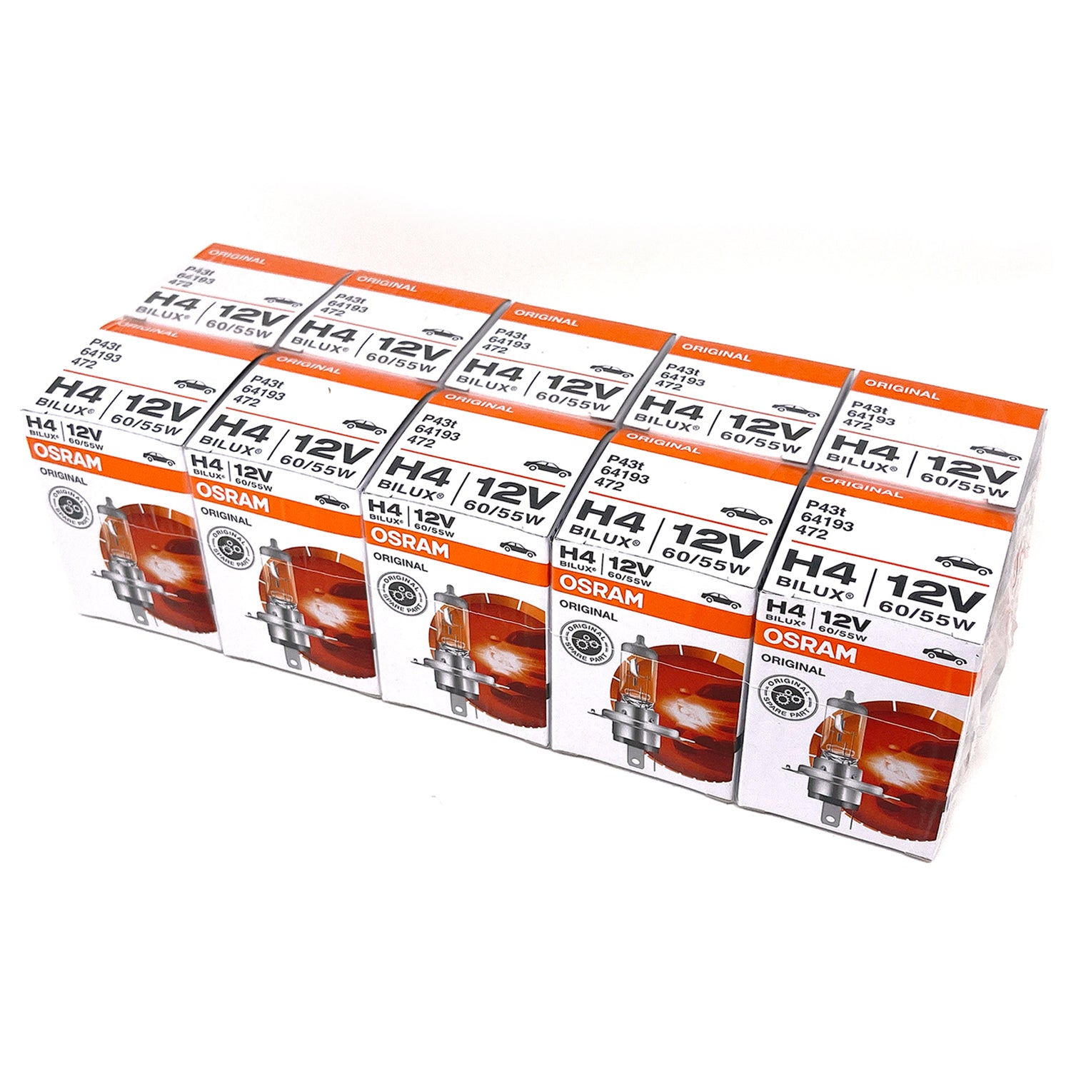 Osram 64193 OEM BILUX H4 HB2 Standard Halogen Bulbs - 9003 Replacement Headlight Bulbs for Cars, Trucks & SUVs - Perfect for Night Driving & Foggy Conditions