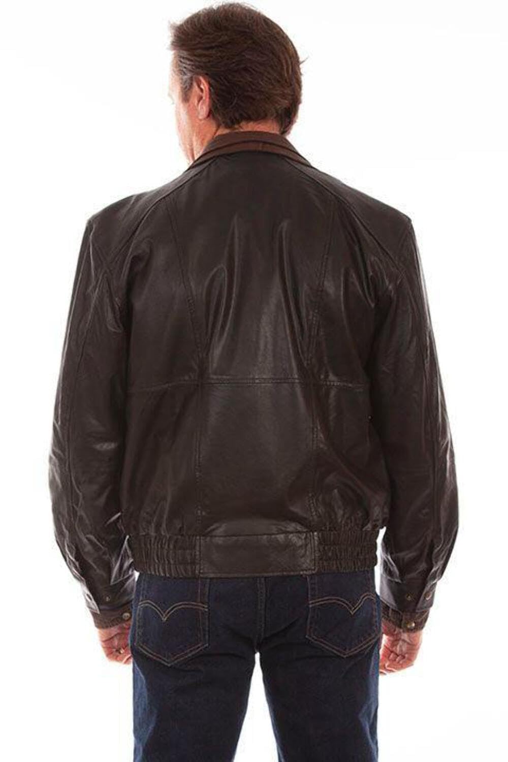 Scully Men's Double Collar Leather Jacket - Black, Tall Size US - Perfect for Motorcycle Riding & Casual Winter Fashion