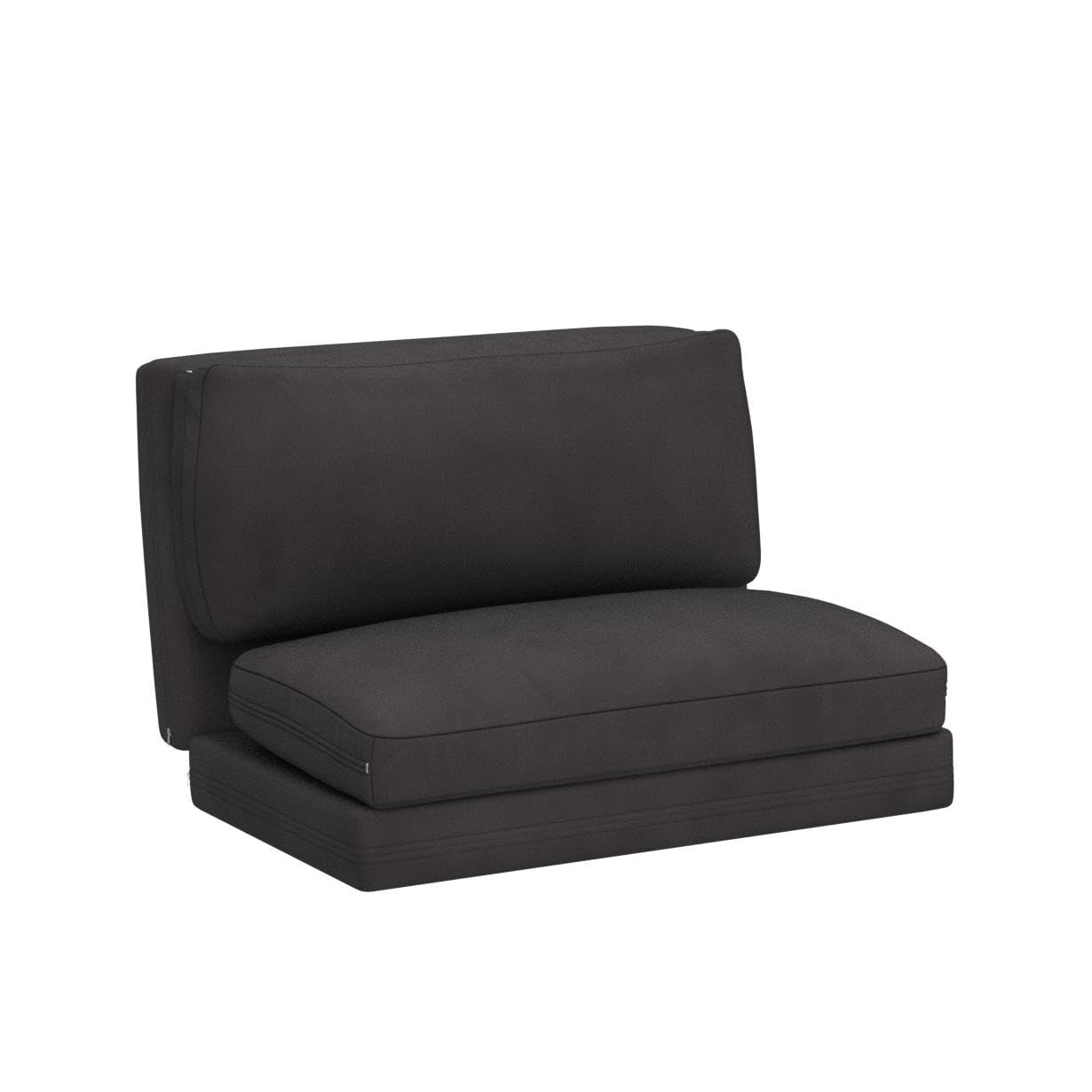 MAXYOYO Extra Thick Bean Bag Bed - 30x95 Inch Folding Sofa Bed with Washable Faux Fur Cover | Versatile Floor Mattress for Adults | Perfect for Bedroom, Living Room & Small Spaces (Dark Grey)