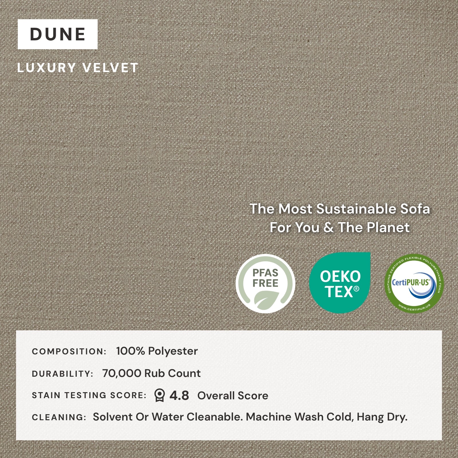 Modular Performance 2-Seater Sofa in Dune Color | Relaxed Blend Fabric | Perfect for Living Room, Lounge & Office Spaces