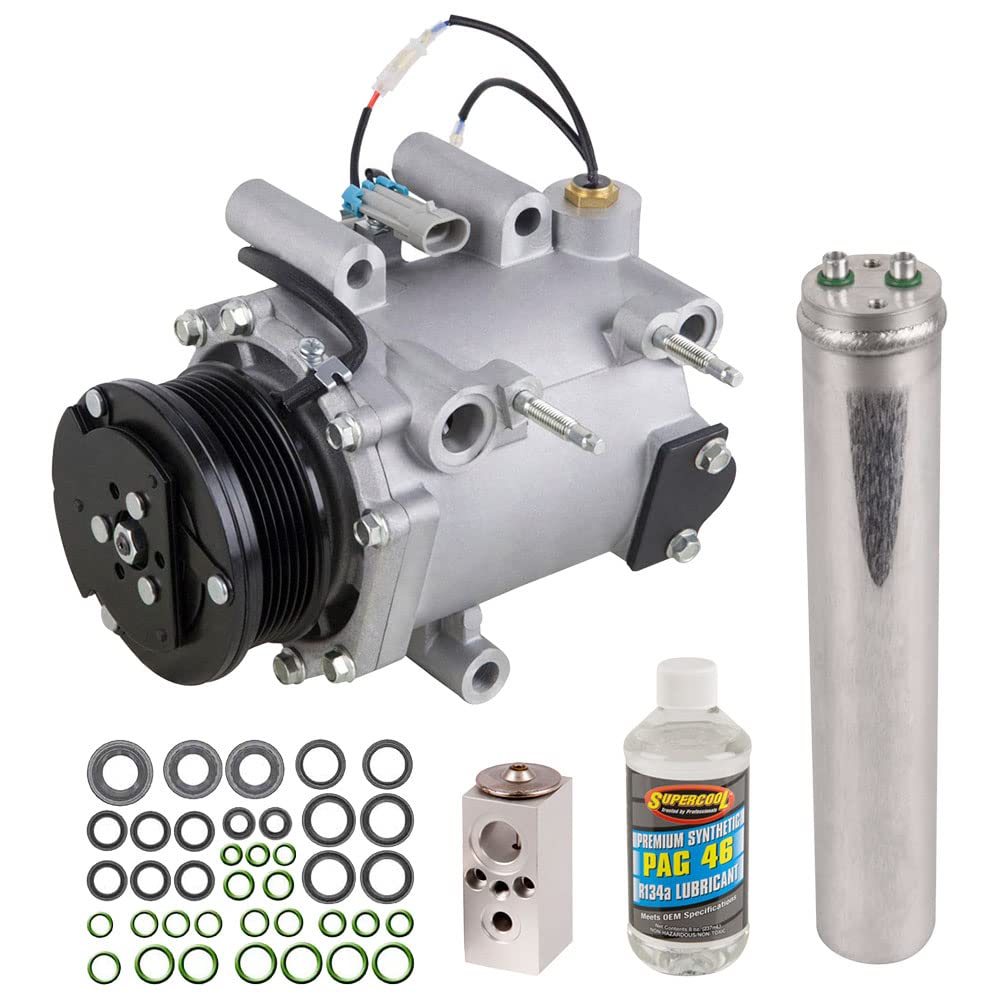 New AC Compressor & A/C Kit for Pontiac Aztek Montana Trans Sport Chevy Venture Olds Silhouette Buick Rendezvous Without Rear AC - BuyAutoParts 60-80471RK | Perfect for DIY Car AC Repair & Summer Cooling Maintenance