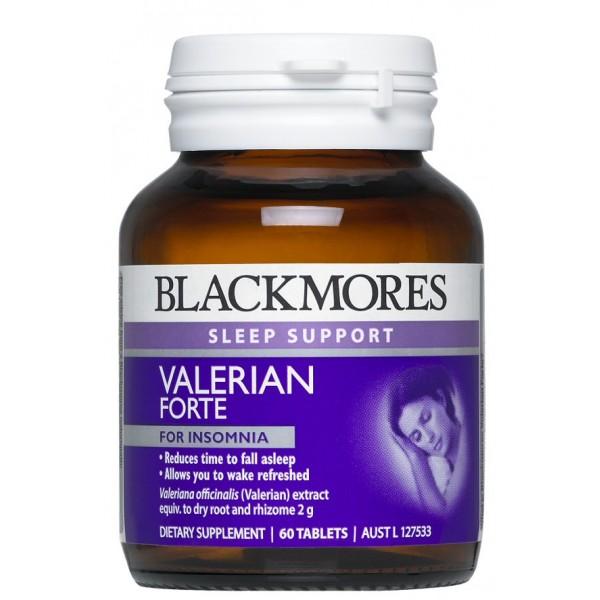 Blackmores Valerian Forte Sleep Support Supplement - Natural Stress Relief & Relaxation Aid for Better Sleep - Perfect for Nighttime Use & Travel