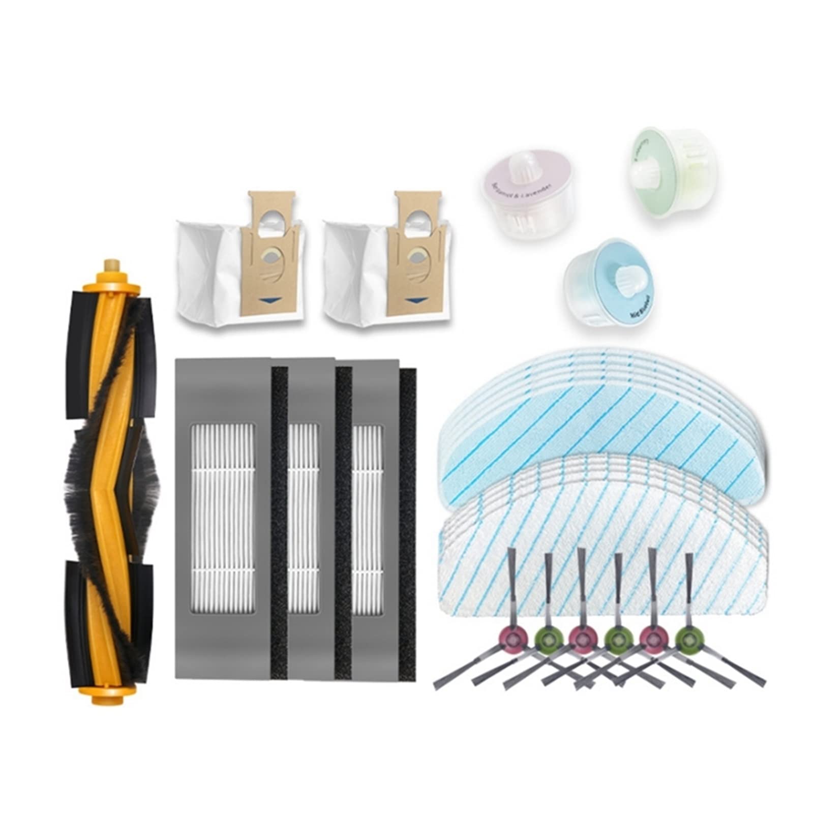 Ecovacs OZMOT8 T9 N8Pro Robot Vacuum Cleaner Replacement Parts - Compatible Vacuum Accessories, Cleaning Fragrance & Floor Cleaning Tools (Yellow) | Spare Parts for Home Cleaning & Maintenance