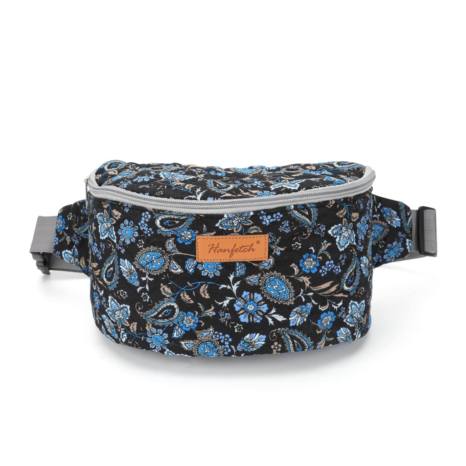 Yarn Crossbody Waist Bag - Small Yarn Storage Organizer for Crochet Hooks & Accessories - Paisley Design - Perfect for Knitting, Crocheting & Crafting On-The-Go