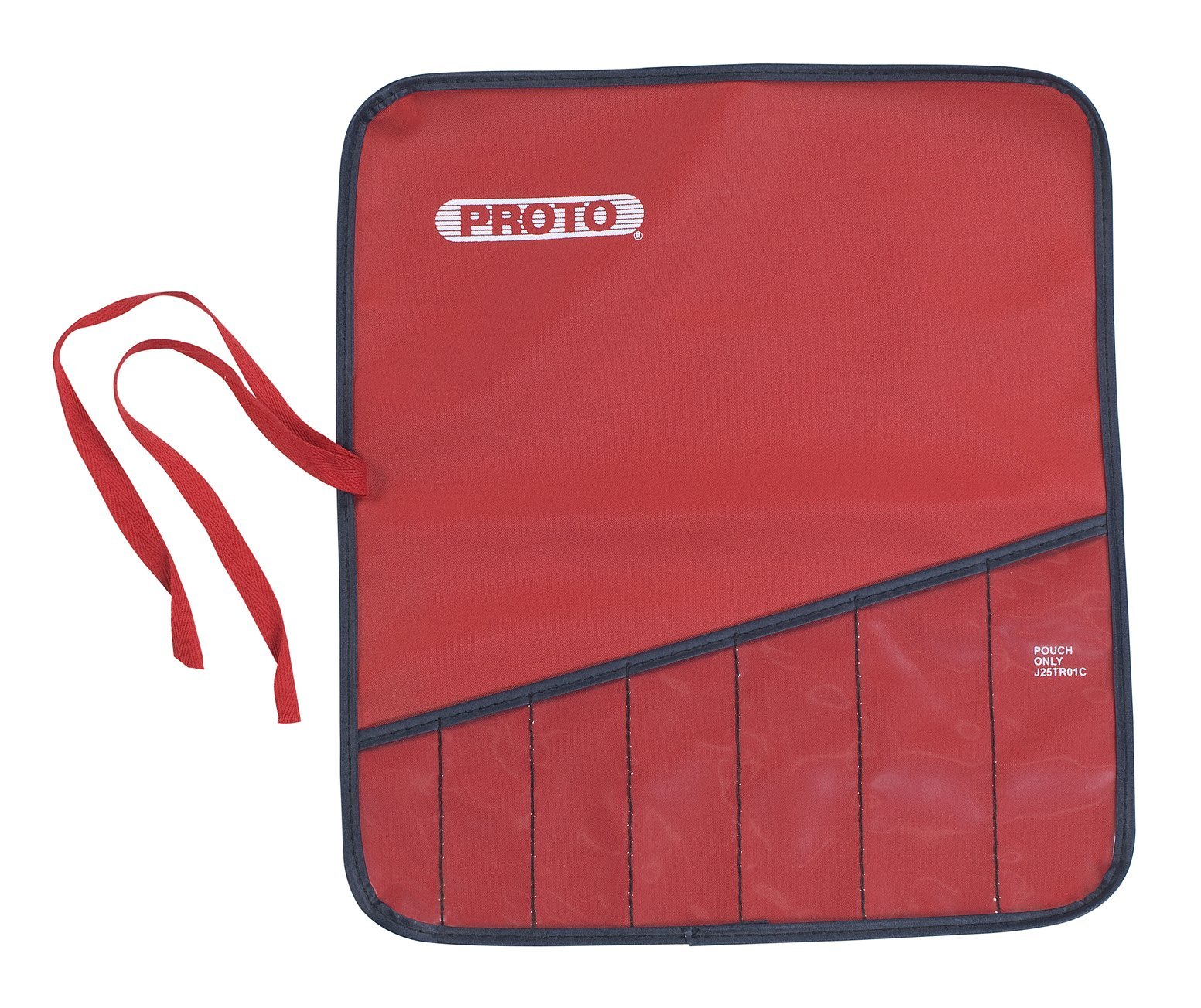 Heavy Duty Red Canvas 5-Pocket Tool Roll for Mechanics & DIY - Perfect for Wrenches, Screwdrivers & Hand Tools Organization (Workshop/Garage/Travel)