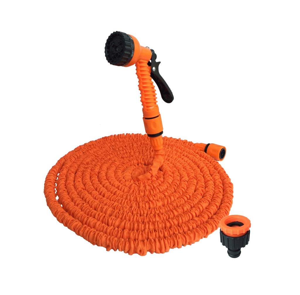 **High Pressure Magic Telescopic Water Pipe - 45m Expandable Garden Hose for Car Washing, Home & Outdoor Cleaning (Orange) - Perfect for Lawn Care, Patio Cleaning & Vehicle Maintenance**