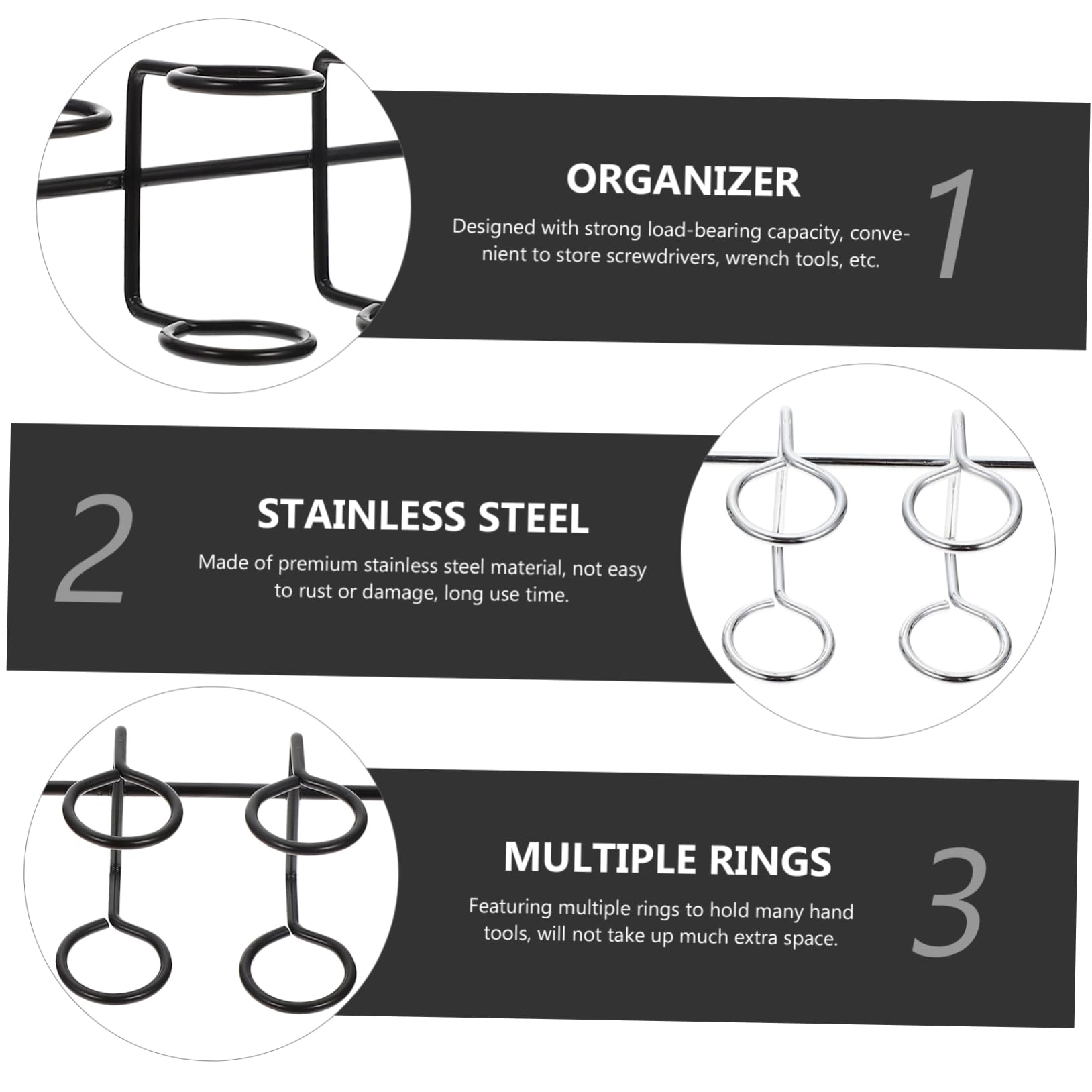 Alipis 4-Piece Pegboard Screwdriver Holder Set - Metal Wall Mount Tool Organizer for Hand Tools, Clothing Rack & Floating Shelves - Perfect for Garage, Workshop & Home Organization