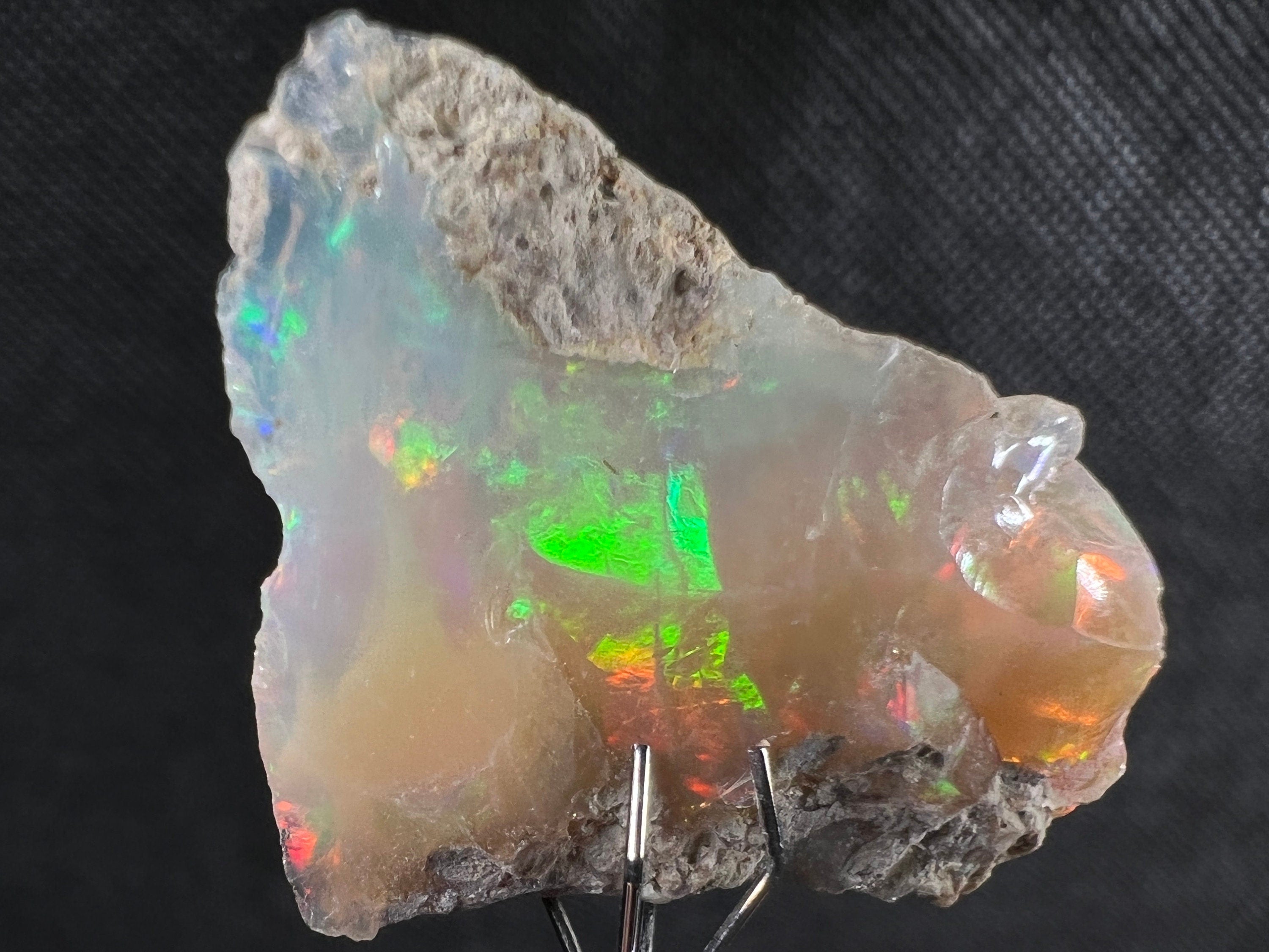 Premium 4A+ Welo Opal Raw Crystal - Certified Cutting Grade Opal for Jewelry Making (50629) | Ideal for Rings, Necklaces & Handcrafted Gemstone Designs