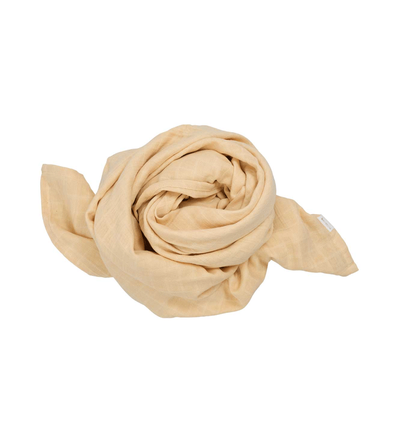 Fabelab Lemon Yellow Muslin Blanket - Soft & Breathable Baby Swaddle Wrap for Newborns, Infants & Toddlers - Perfect for Nursery, Stroller & Travel