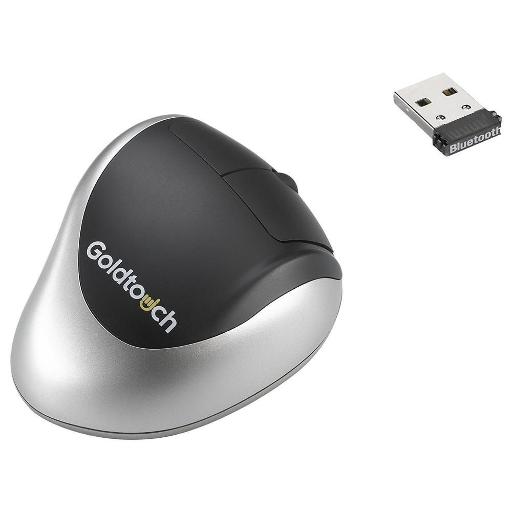 Goldtouch Bluetooth Comfort Fit Ergonomic Mouse with USB Dongle - Right Hand Design for Office, Gaming & Home Use