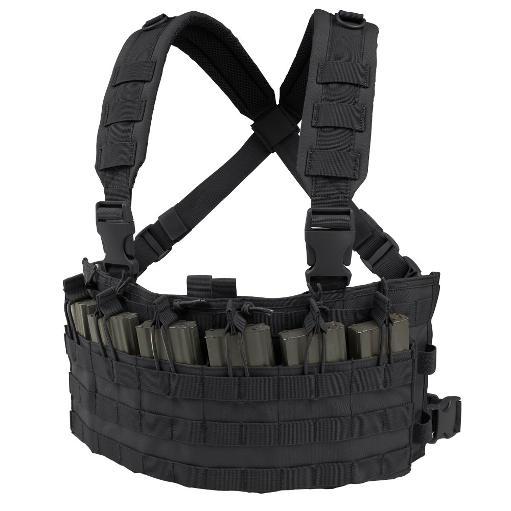 Condor Rapid Assault Chest Rig - Tactical Molle Vest for Military & Airsoft - Adjustable Combat Gear for Outdoor, Hunting & Range Training
