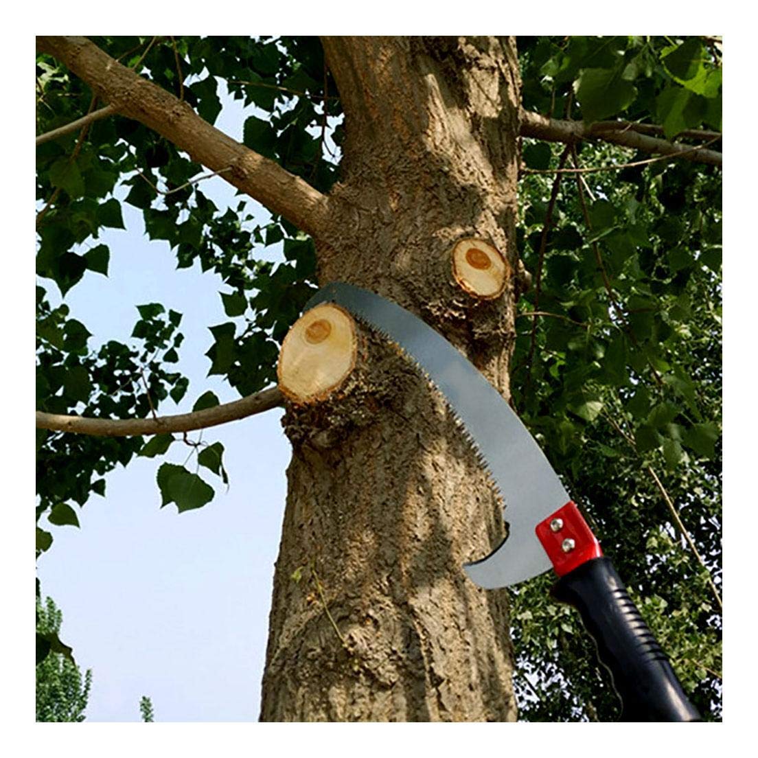 Telescopic Tree Pruner Saw - 24FT Curved Branch Cutter for High Tree Pruning & Garden Care