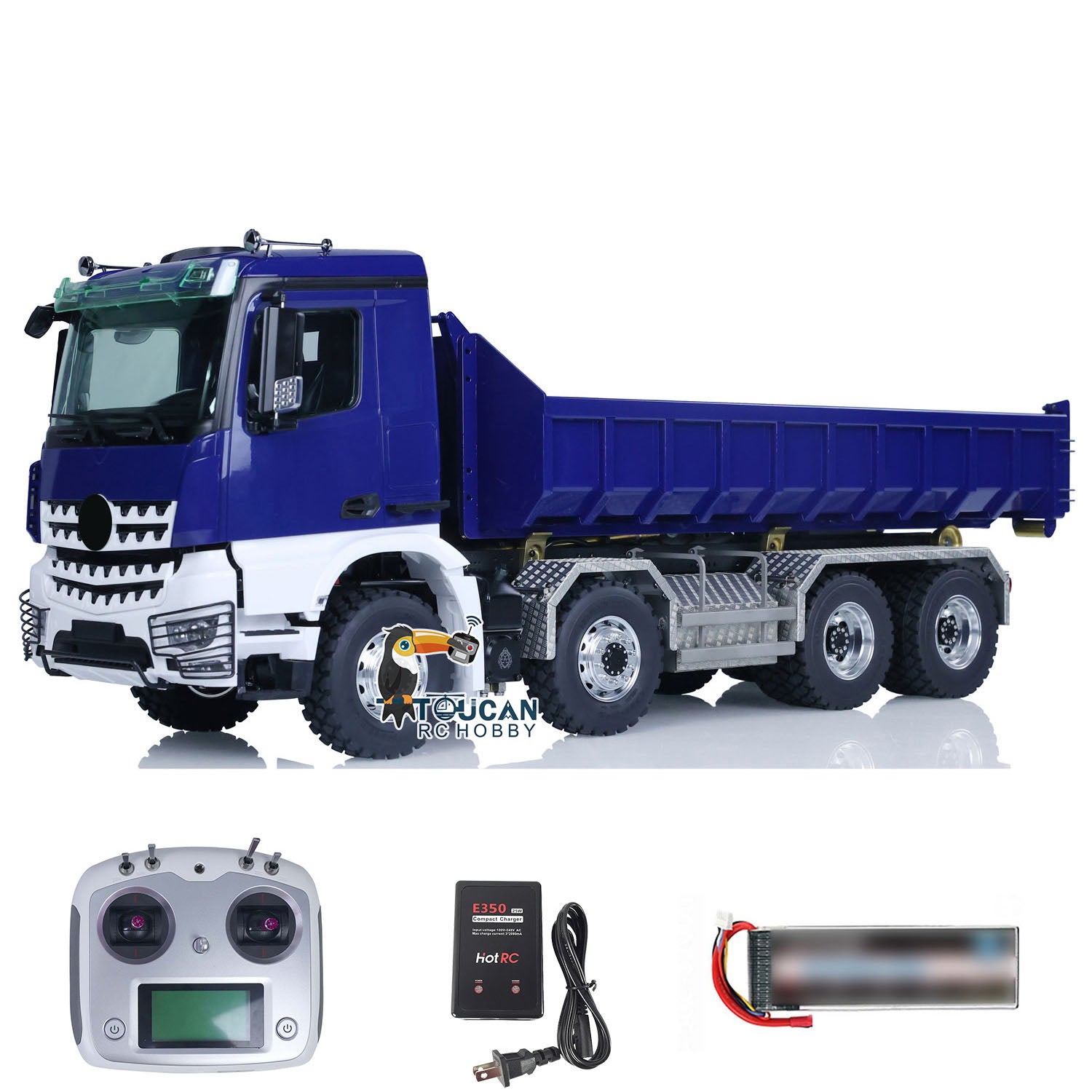 LESU 1/14 Scale 8x8 Metal RC Dump Truck with Hydraulic System - Ready-to-Run Remote Control Construction Vehicle (Model K3363) - Perfect for Construction Site Play, Off-Road Adventure & Collector's Display