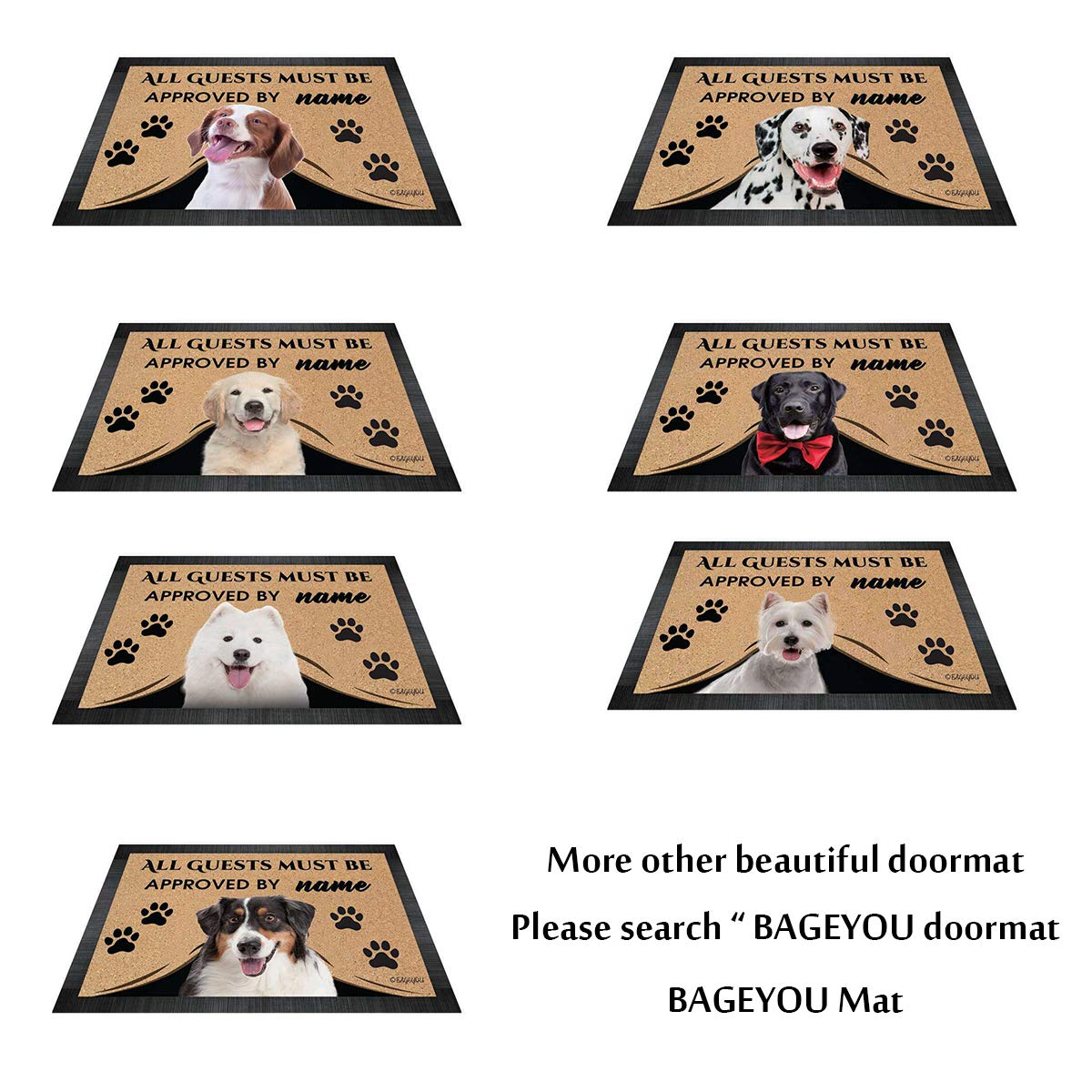BAGEYOU Custom Name Welcome Doormat - 35.4