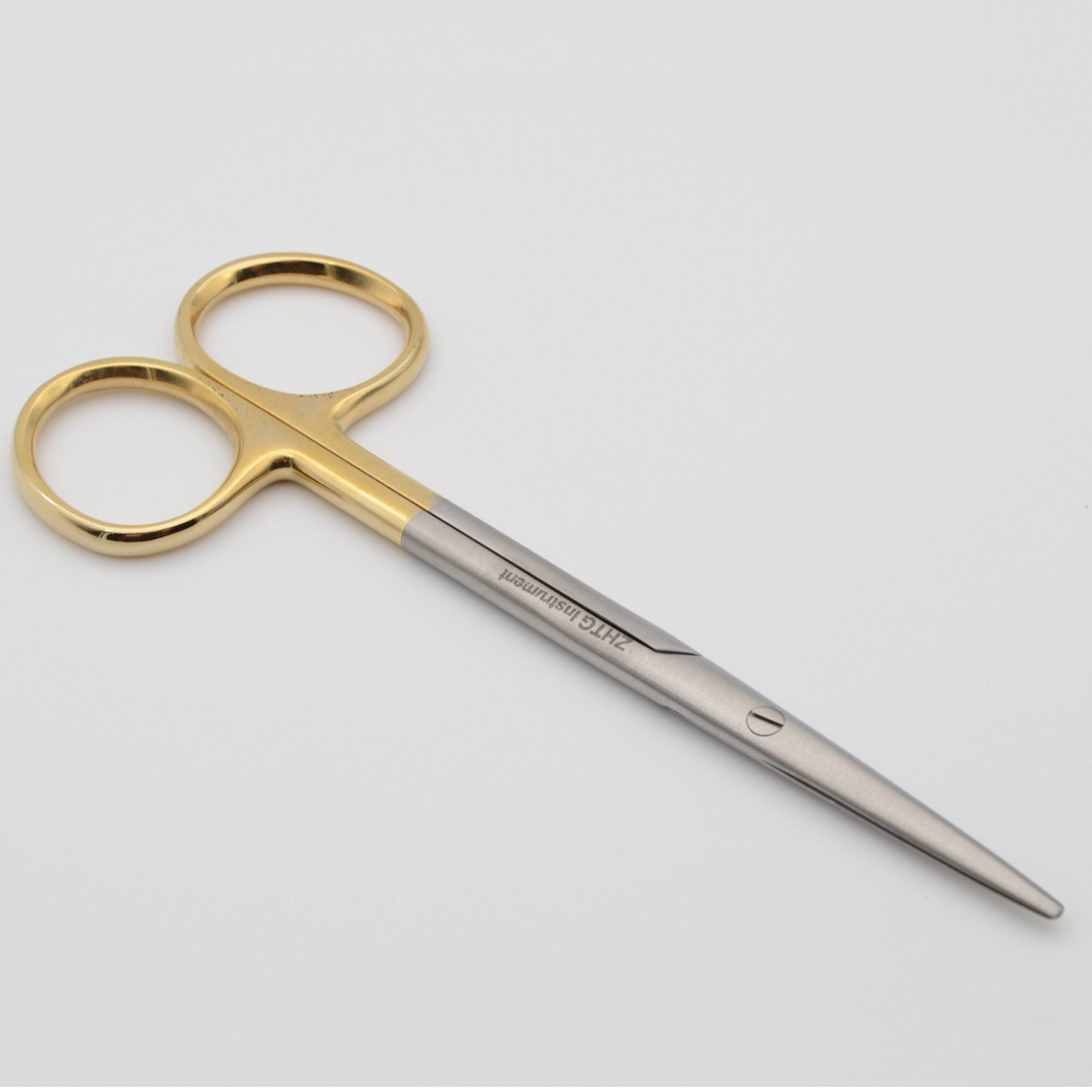 Premium Tungsten Carbide Mayo Dissecting Scissors - Surgical Grade Straight Scissors with Gold Handle & Serrated Blade for Precision Dissection | Ideal for Medical Procedures, Veterinary Surgery & Laboratory Use