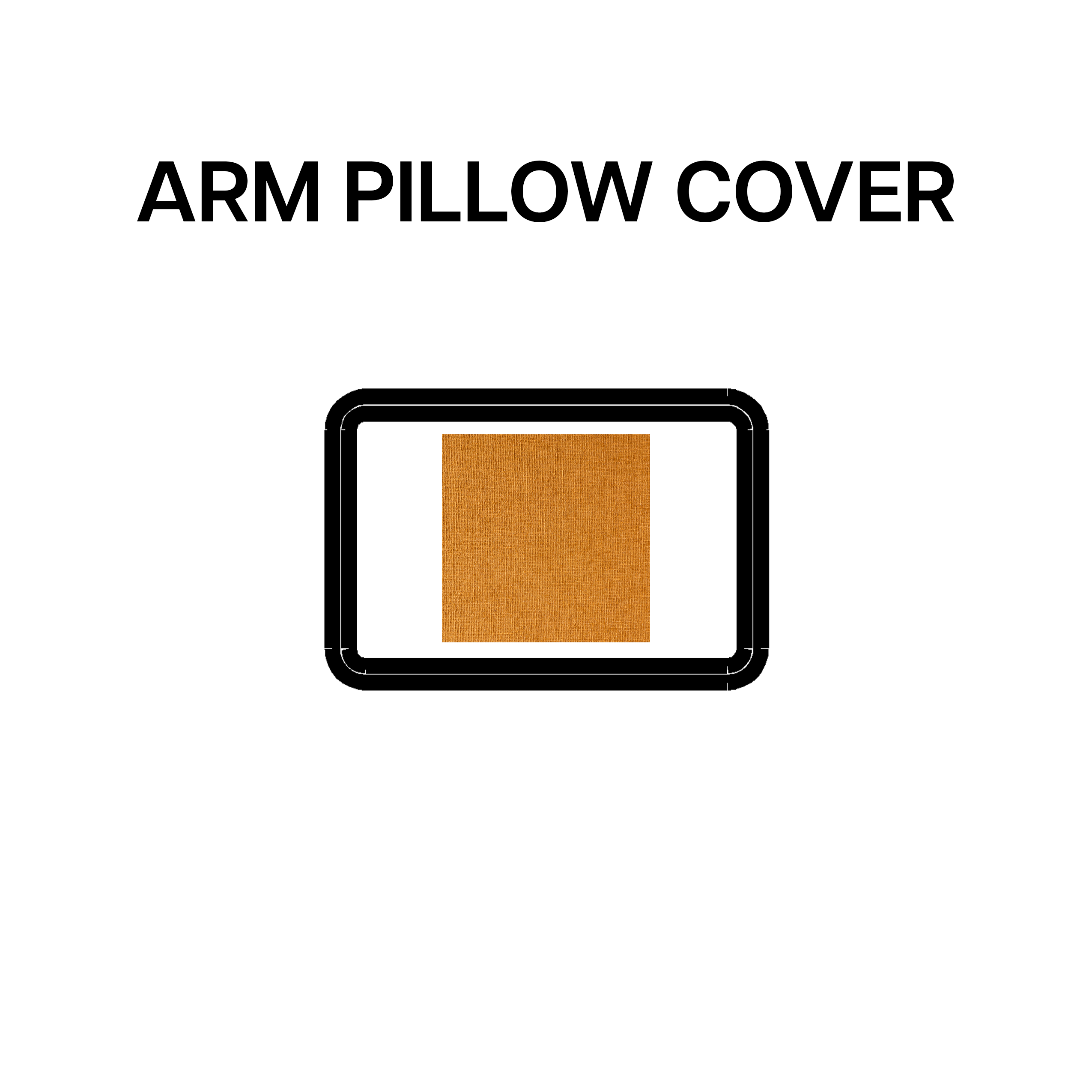 Premium Arm Pillow Cover - Amber BP 639 47 - Soft & Comfortable Support for Reading, Nursing, Travel & Office Use