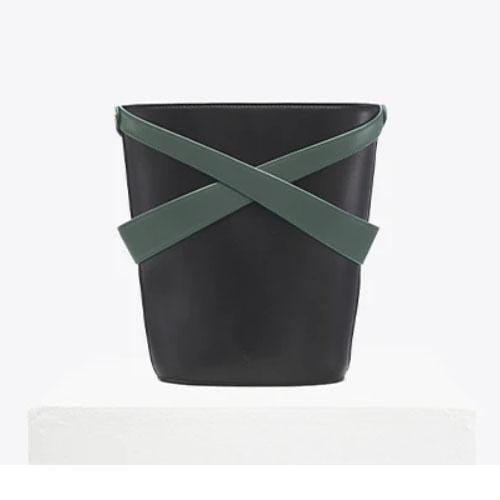 Stylish Cage Bucket Bag for Women - Trendy Black & Thyme Green Crossbody Purse | Perfect for Daily Use, Shopping, and Night Out Accessories