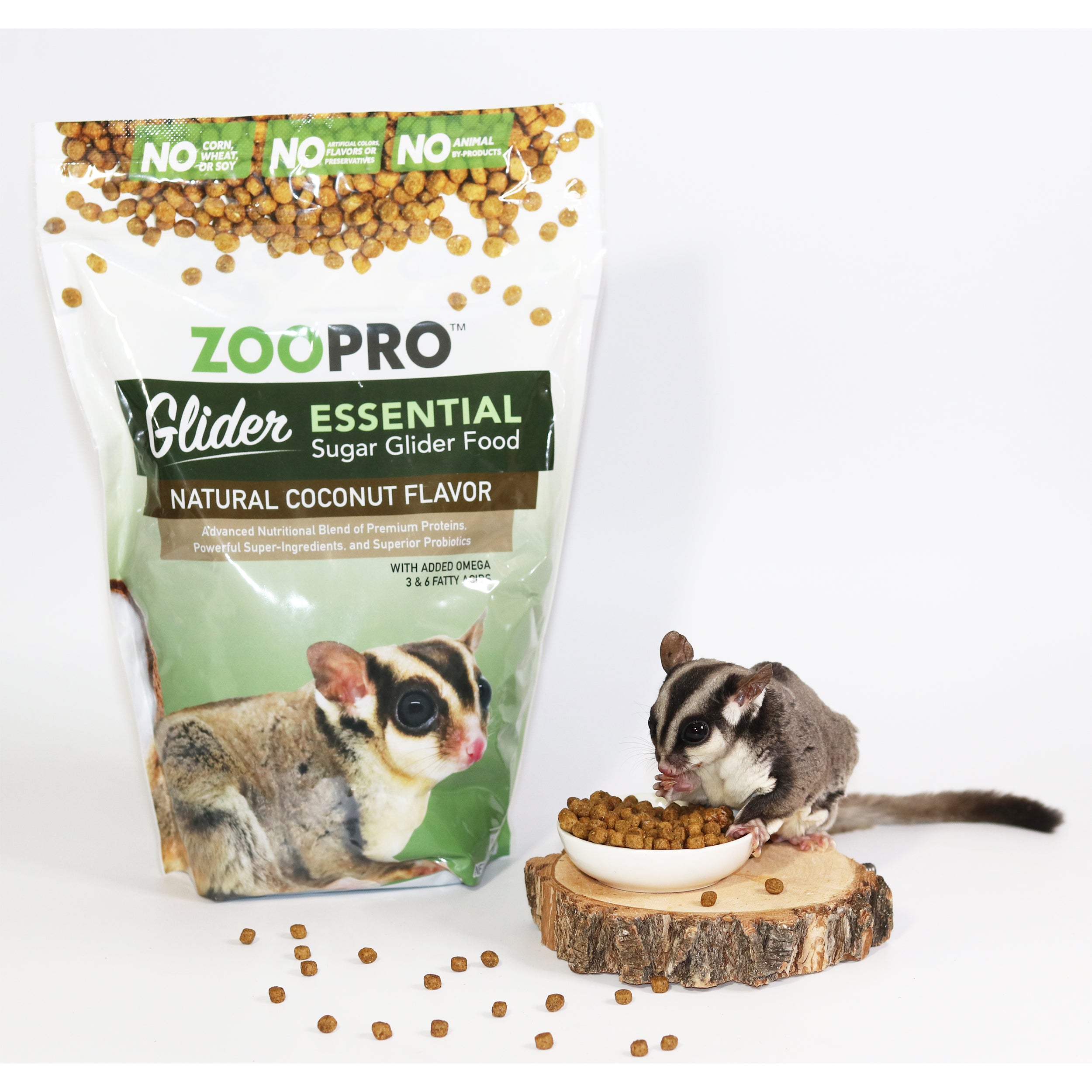 Premium ZooPro Glider Essential Sugar Glider Food - Complete Nutrition for Pet Sugar Gliders - Perfect for Daily Feeding & Treats at Home or Travel