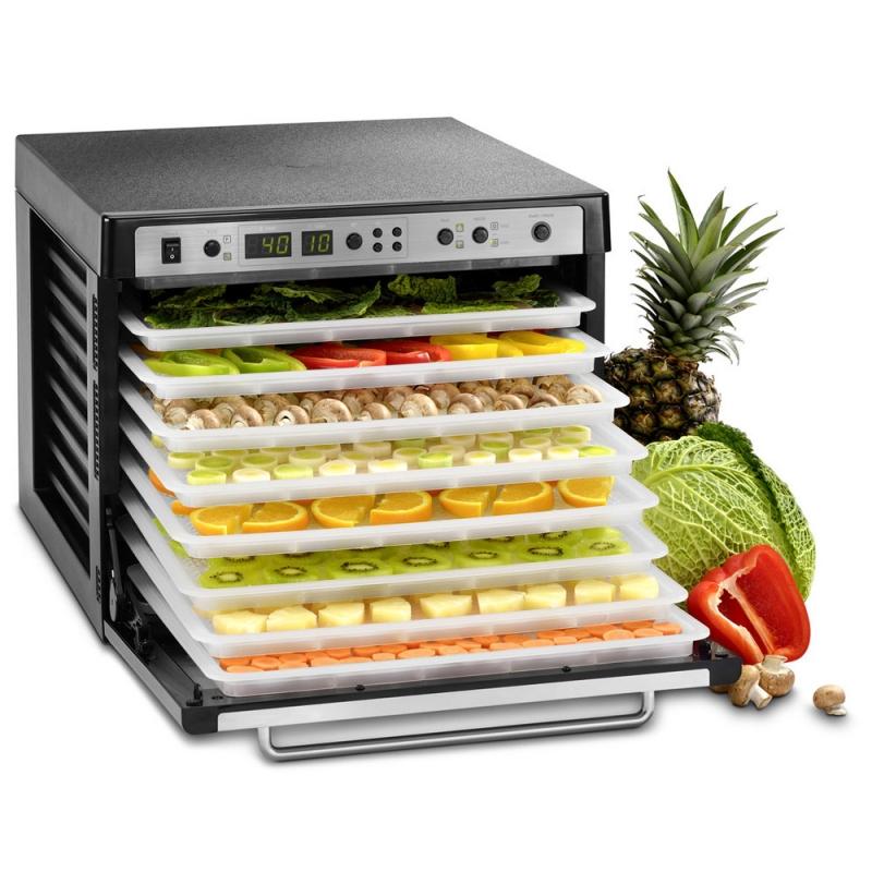 Sedona Combo Raw Food Dehydrator with Dual Fan - 9 Stainless Steel Trays for Jerky, Fruits & Vegetables | Healthy Snacks & Pet Treats Maker | Perfect for Home, Camping & Food Preservation