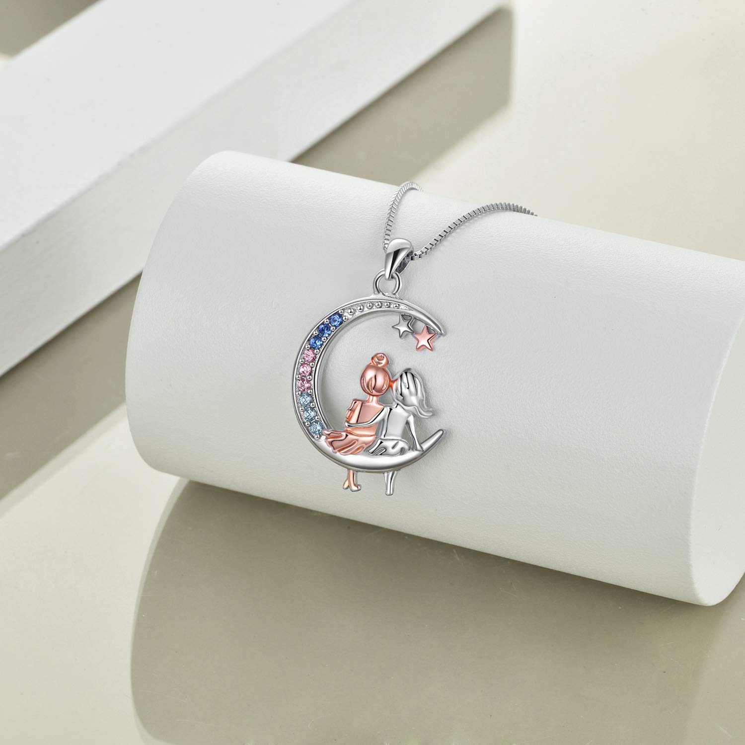 VONALA 3 Sisters Necklace - 925 Sterling Silver Friendship Jewelry for Women | Perfect Birthday Gift for Sisters, Best Friends & Loved Ones | Ideal for Anniversaries, Graduations & Special Occasions