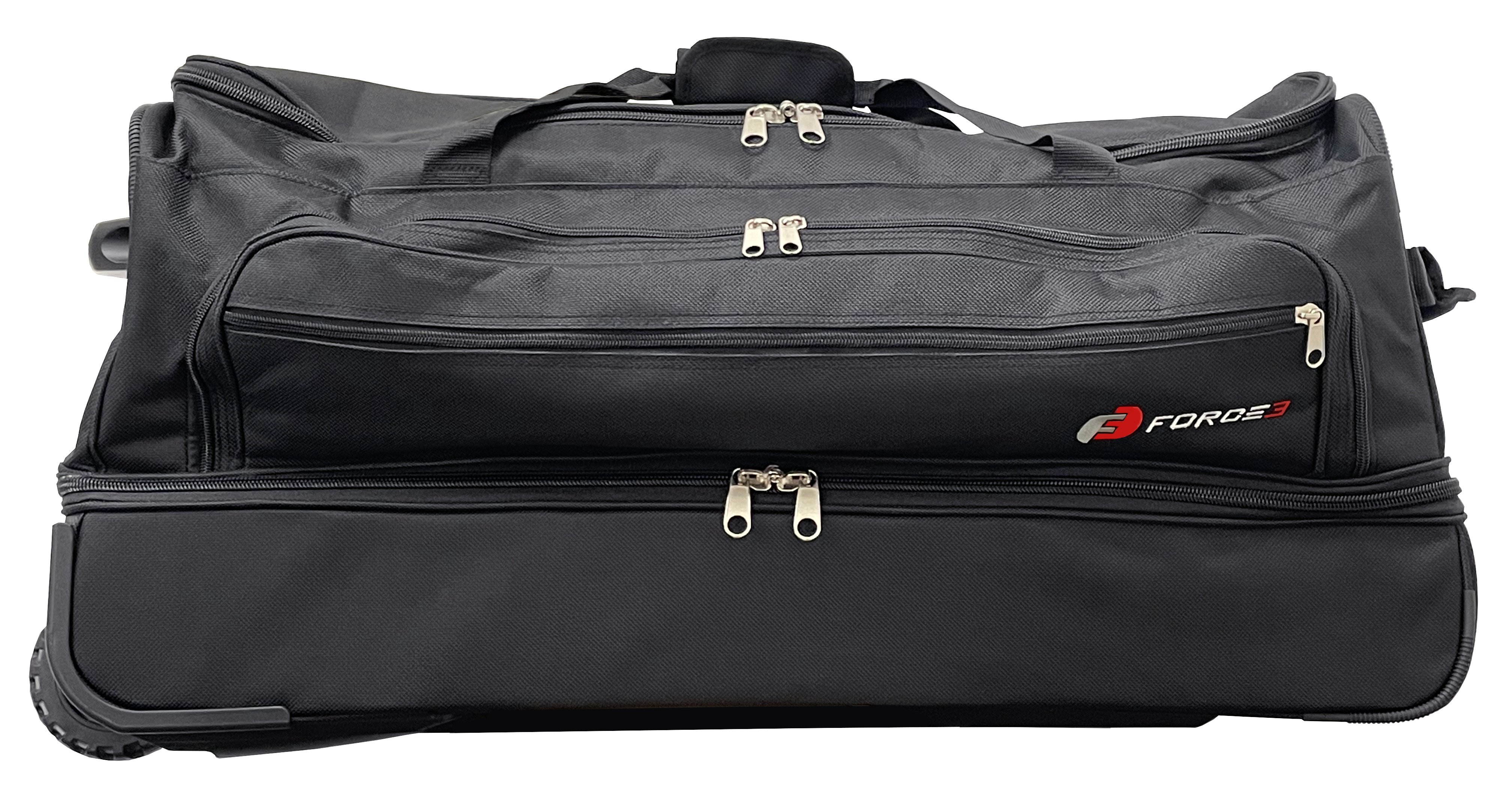 FORCE3 Ultimate Rolling Equipment Bag - Durable Heavy-Duty Sports Gear Storage with Wheels for Baseball, Football, Gym & Travel - Perfect for Athletes, Coaches and Team Equipment Transport